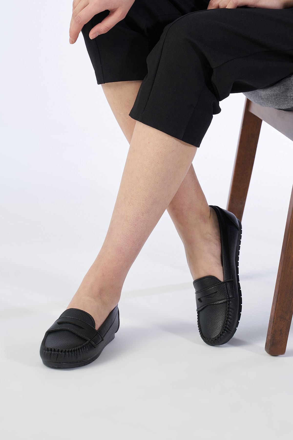 OCT Shoes Siyah Kadın  Babet TS1025