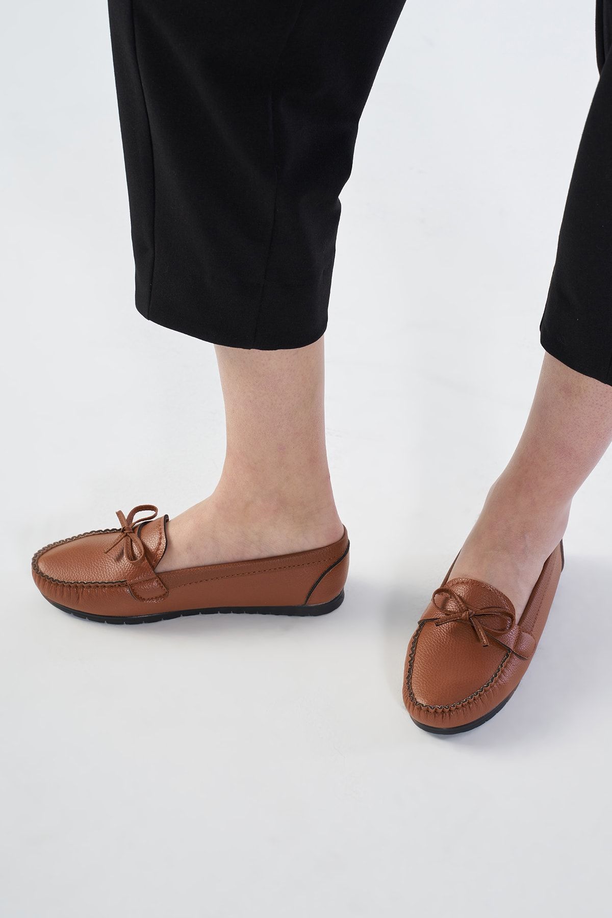 OCT Shoes Kadın Taba Fiyonk Babet Ts1024