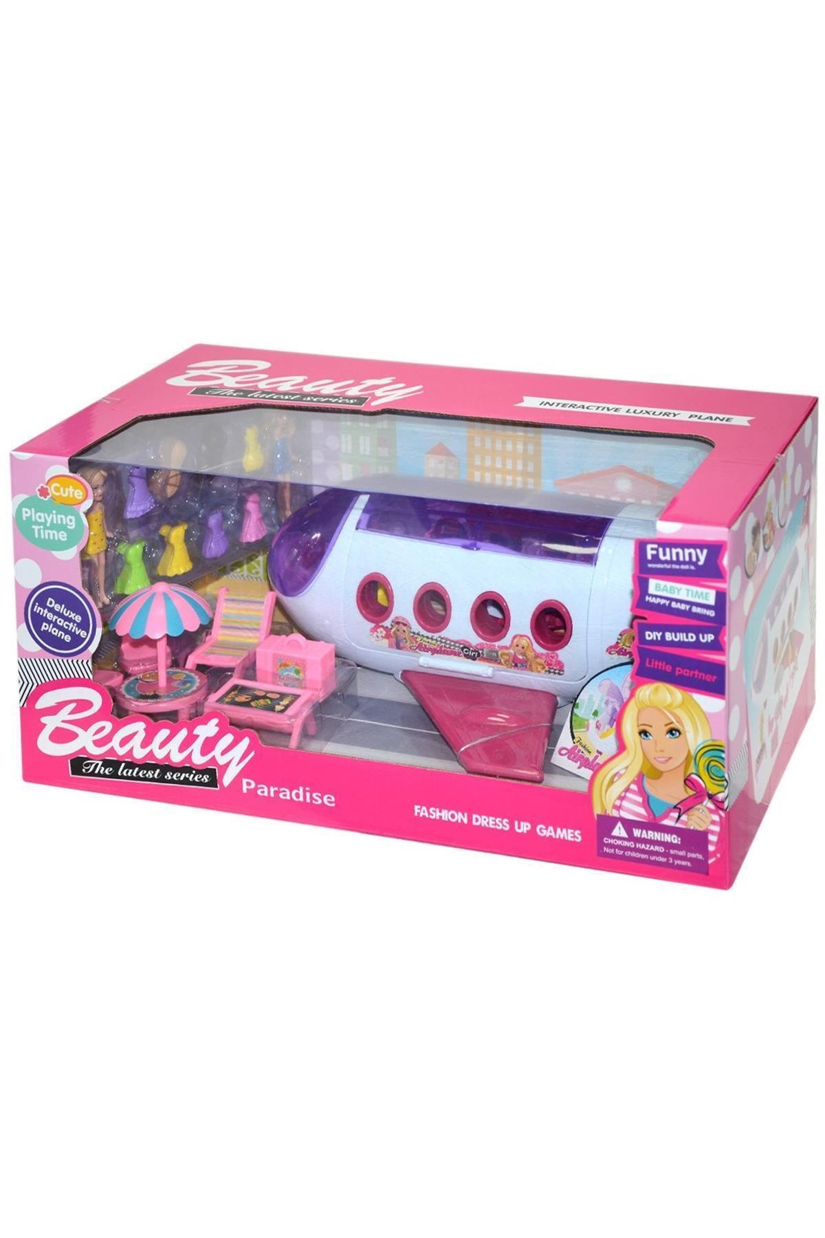 CanEm Oyuncak Beyaz Aksesuarlı Uçak Seti