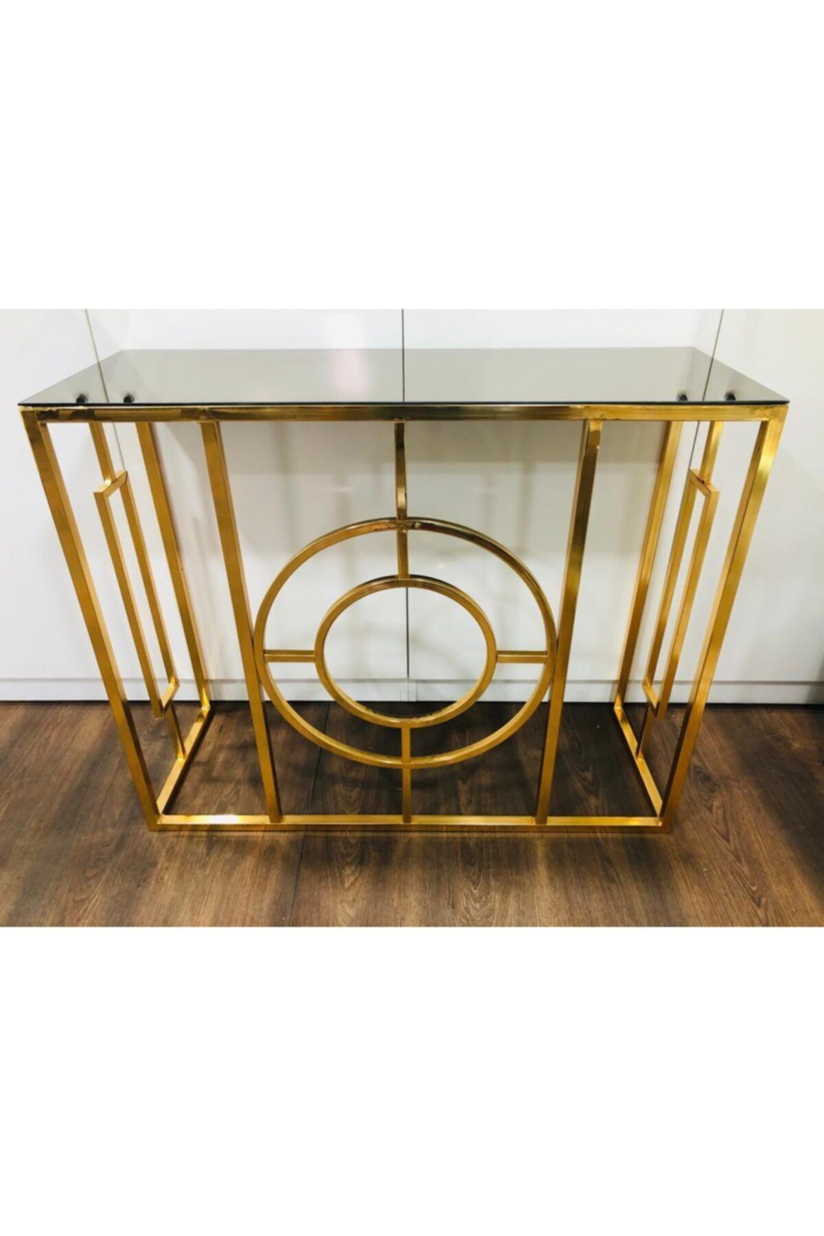 BMS TASARIM ATÖLYESİ Dresuar Gold Metal Bronz Ayna