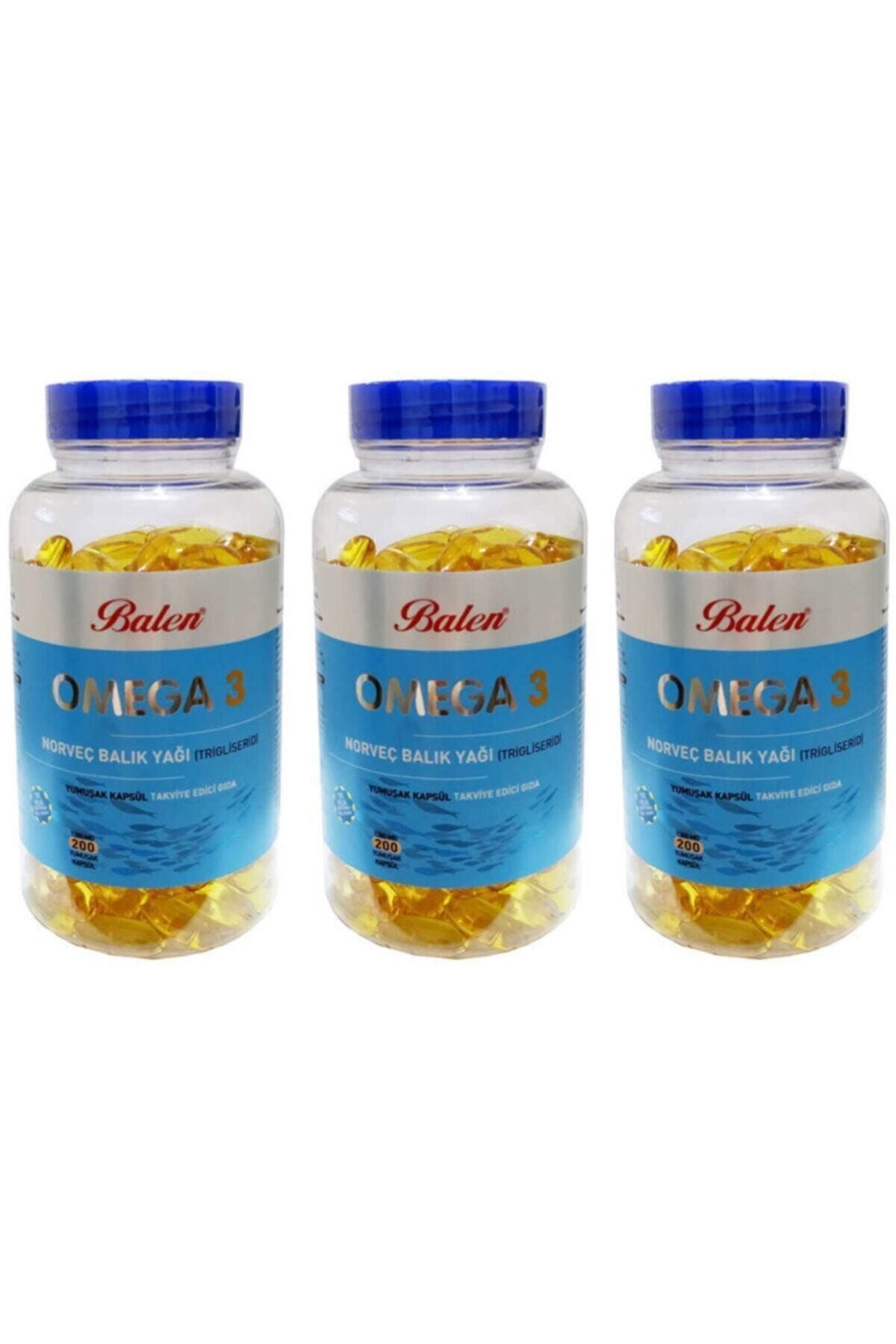 Balen Omega 3 Norveç Balık Yağı Trigliserid Yum.kap 1380mg*200 3 Adet