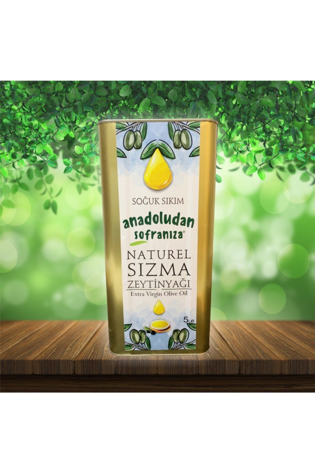Anadoludan Sofranıza Soğuk Sıkım Naturel Sızma Zeytinyağı 5l