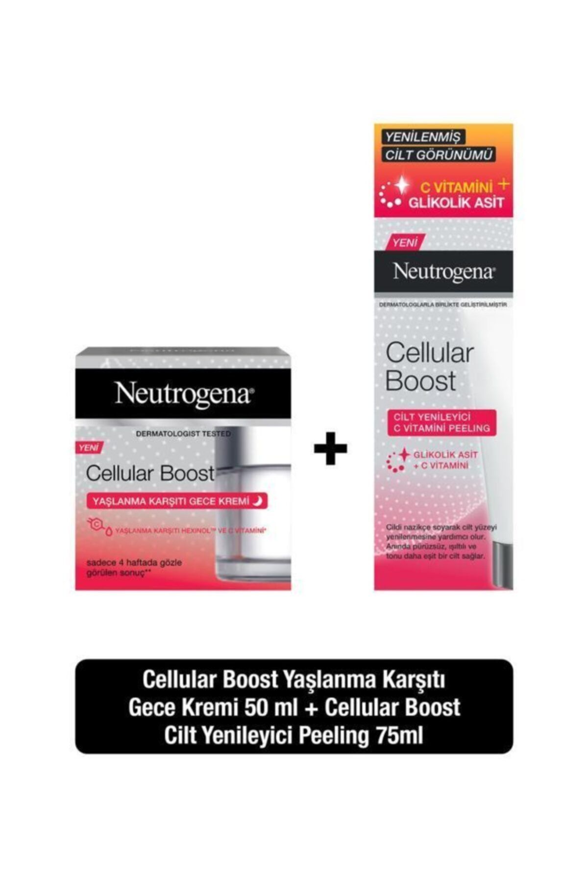 Neutrogena Cellular Boost Gece Kremi 50 ml+ Peeling 75 ml