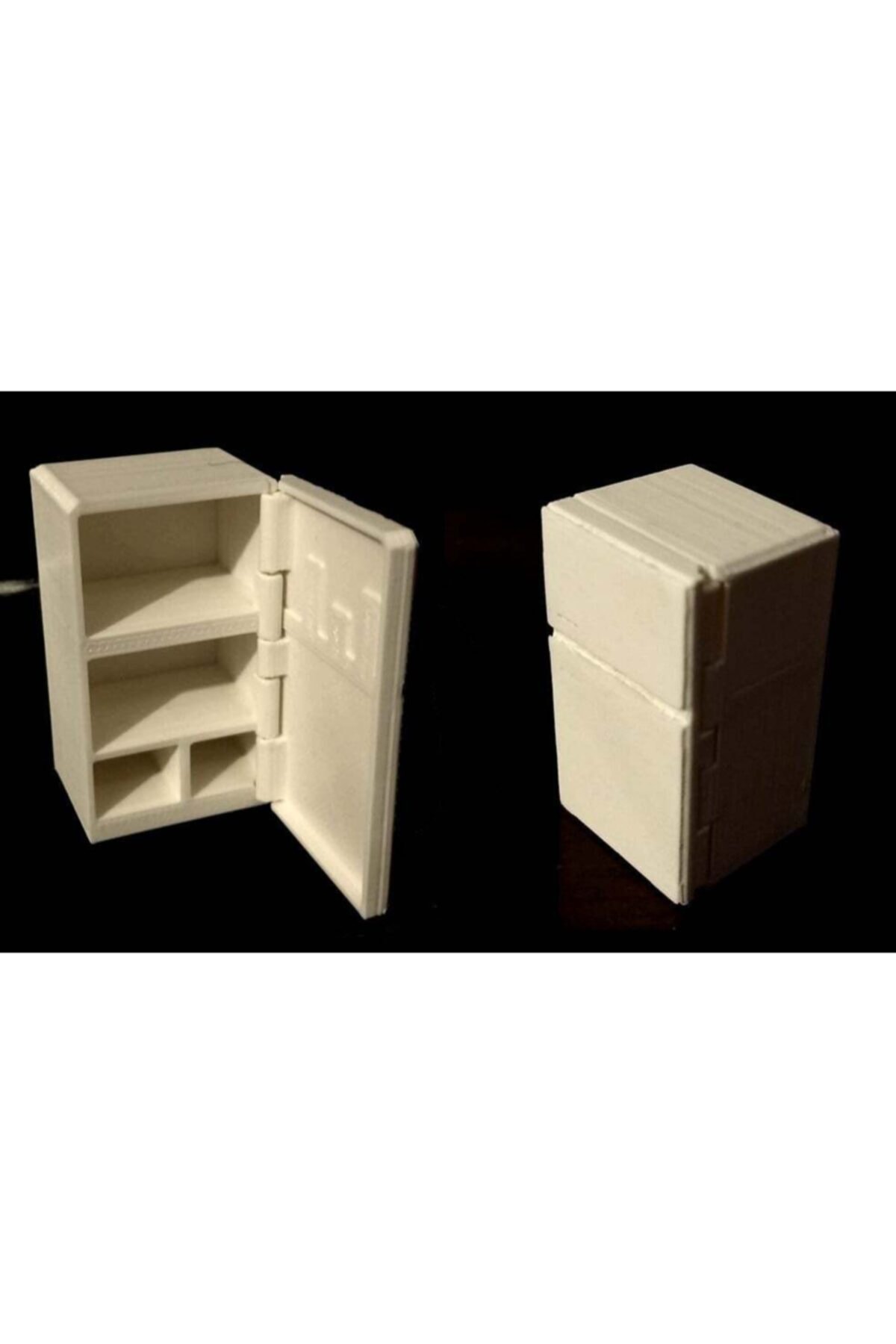 AldımGeldi Dollhouse Buzdolabı Organik Plastikten Aksesuar Dekoratif Süs Organik Plastikten Aparat