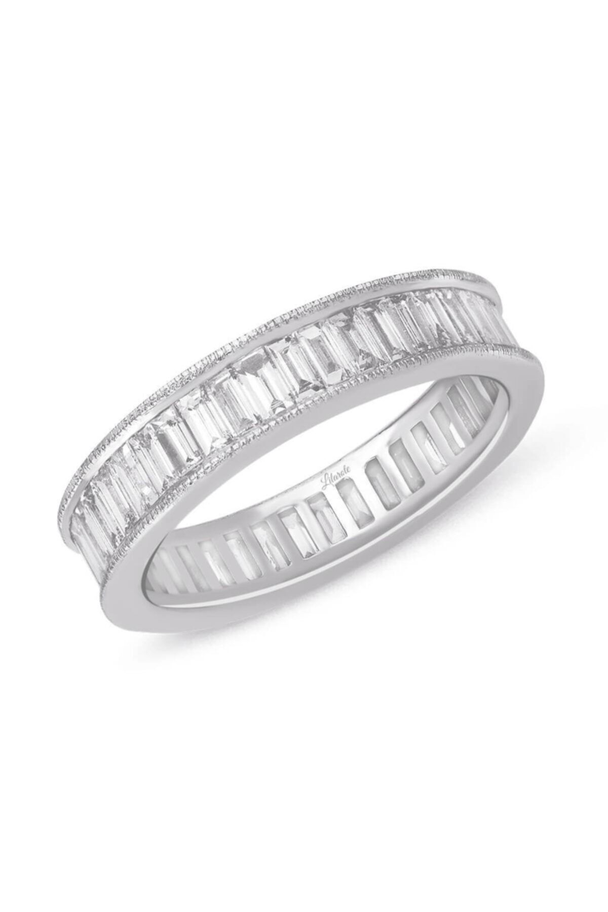 Lilarote Pırlanta 1.59 Ct. Modern Tasarım Tamtur Baget Pırlanta Yüzük