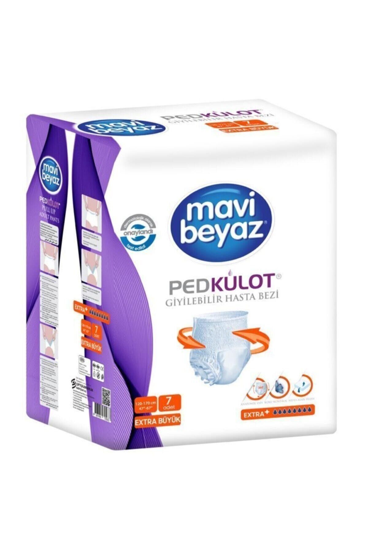 Mavi beyaz Pedkülot Emici Külot Extra Large 7 Adet