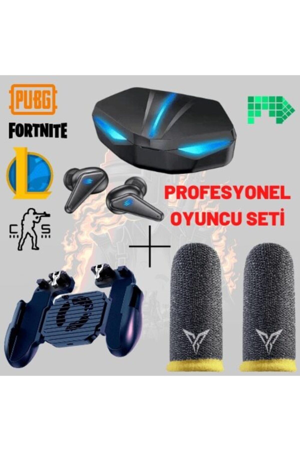 MADEPAZAR Md3 Telefon Oyuncu Seti Pubg Parmaklık Konsol Kulaklık