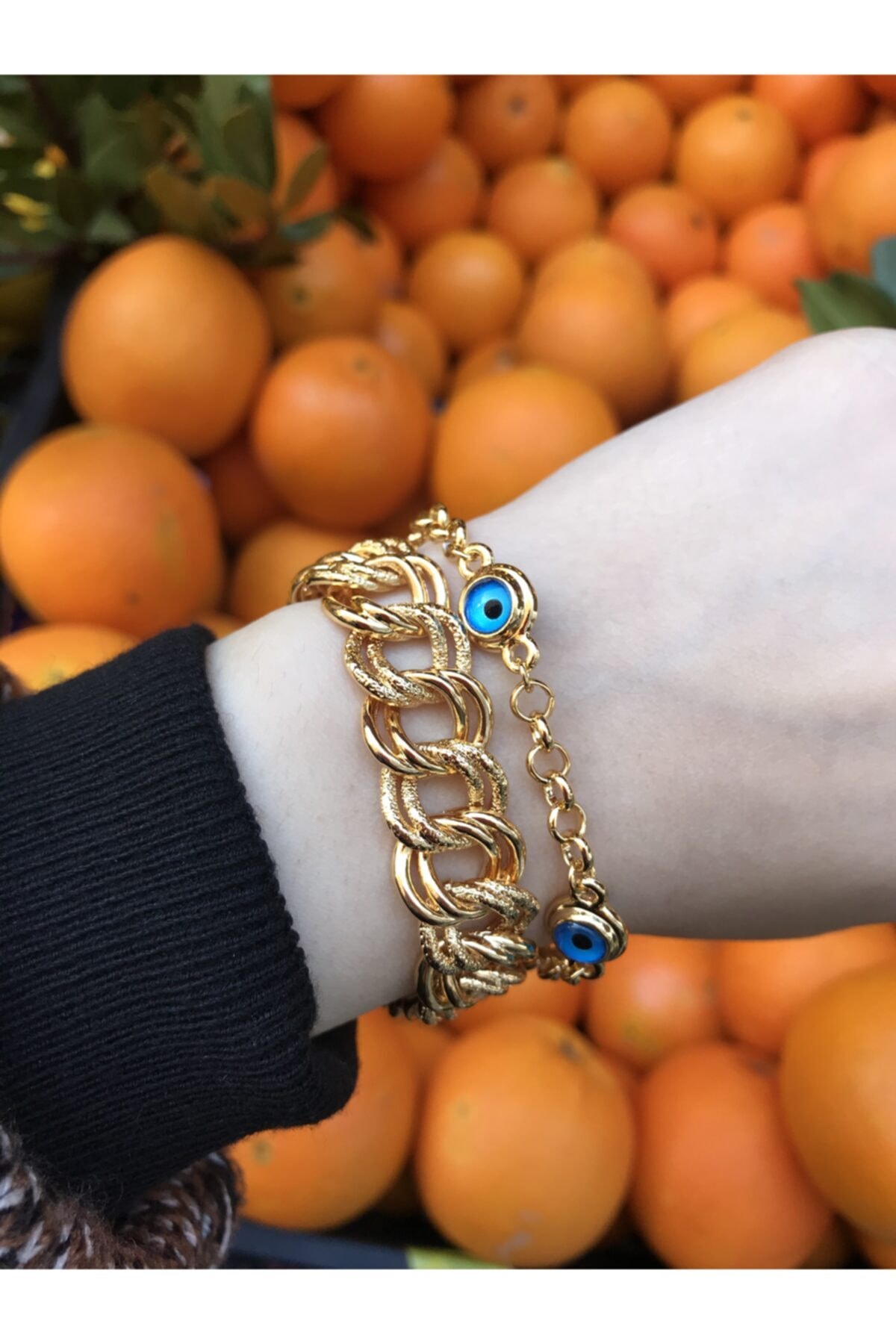 EuroGold Kadın Gold Altın Kaplama Bileklik Set