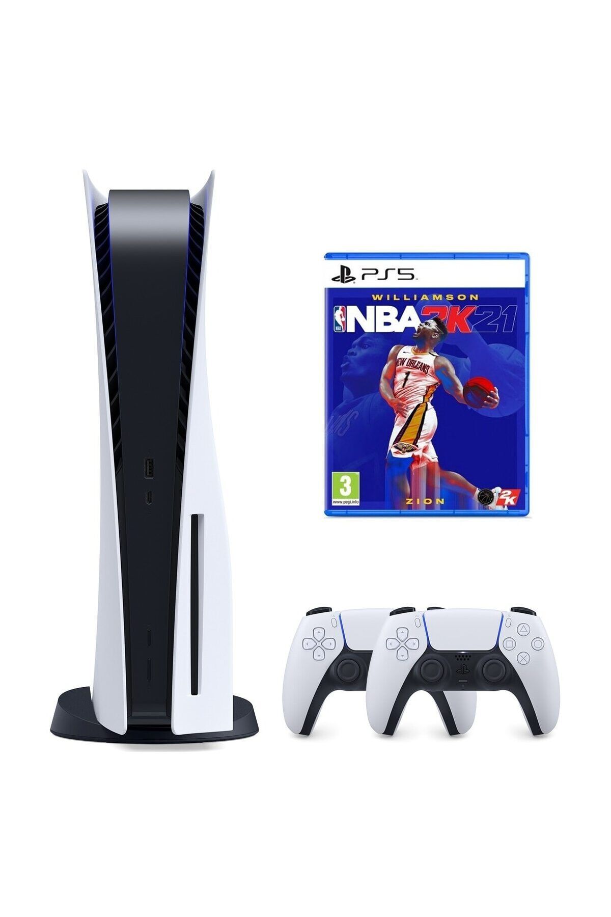 Sony Playstation 5 825 GB + 2. PS5 DualSense + PS5 NBA 2K21