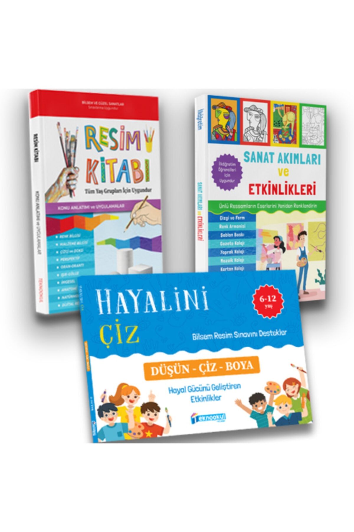 Teknookul Yayınları Bilsem Resim Sınavı Hazırlık 3'lü Resim Kitap Seti Ktp75