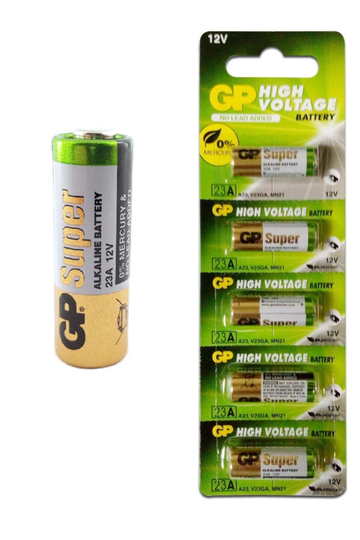 DORUK DESİGN 1 Kart 5li Gp23a 12v Alarm Kumanda Remote Alkaline Pil Batteries Gp 23ae 21/23 A23 23a Mn21 23ga