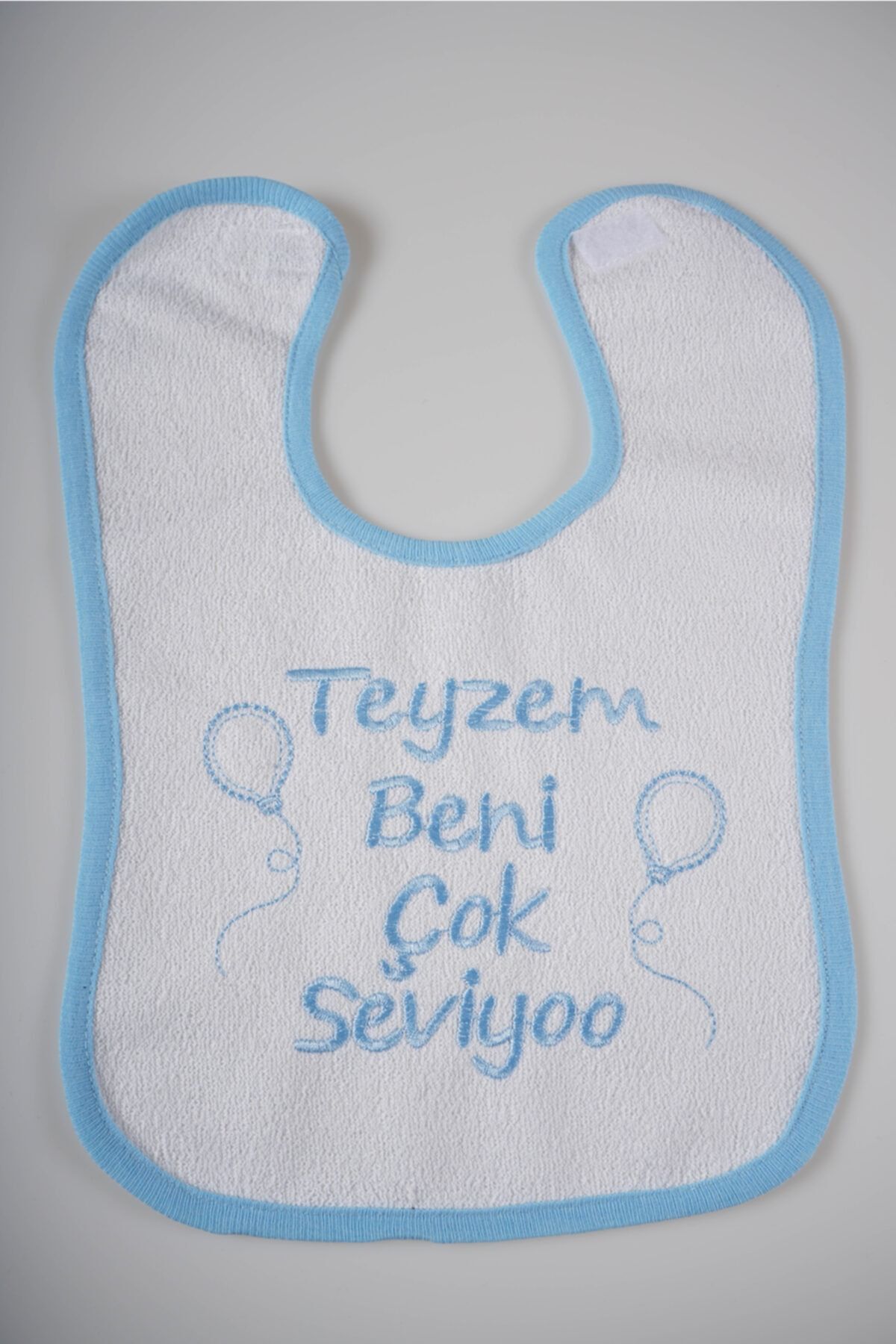 MİNİKO KİDS Teyzem Beni Çok Seviyo Yazılı Cırtcırtlı Mama Önlüğü
