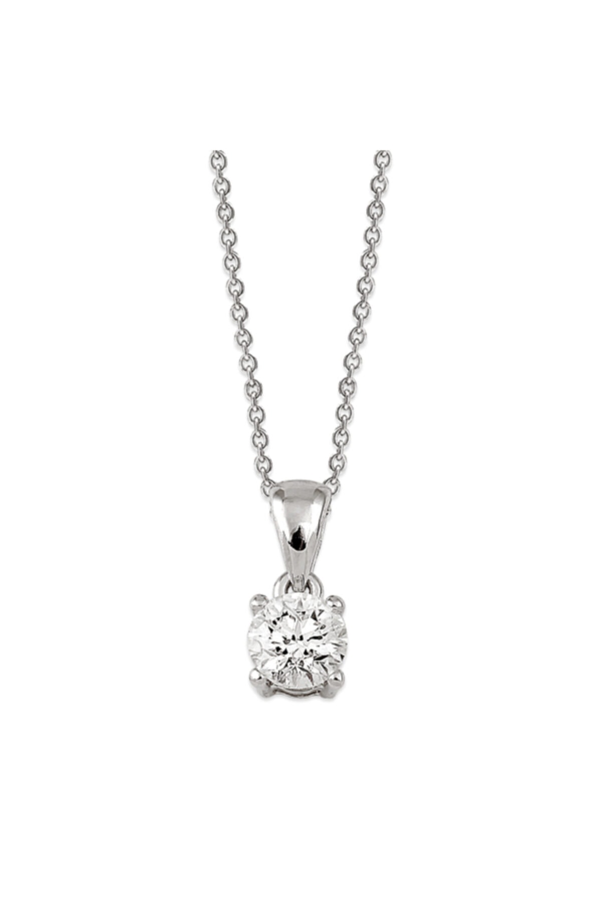 Barok Diamond Pırlantalı Tektaş Kolye 0.53ct 18 Ayar