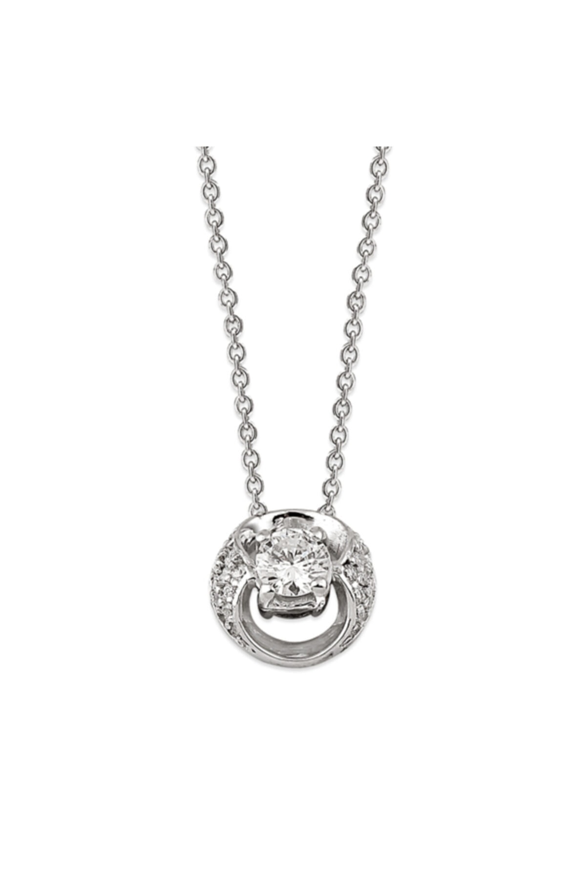 Barok Diamond Kadın Pırlantalı Damla Kolye 14 Ayar 0.29ct