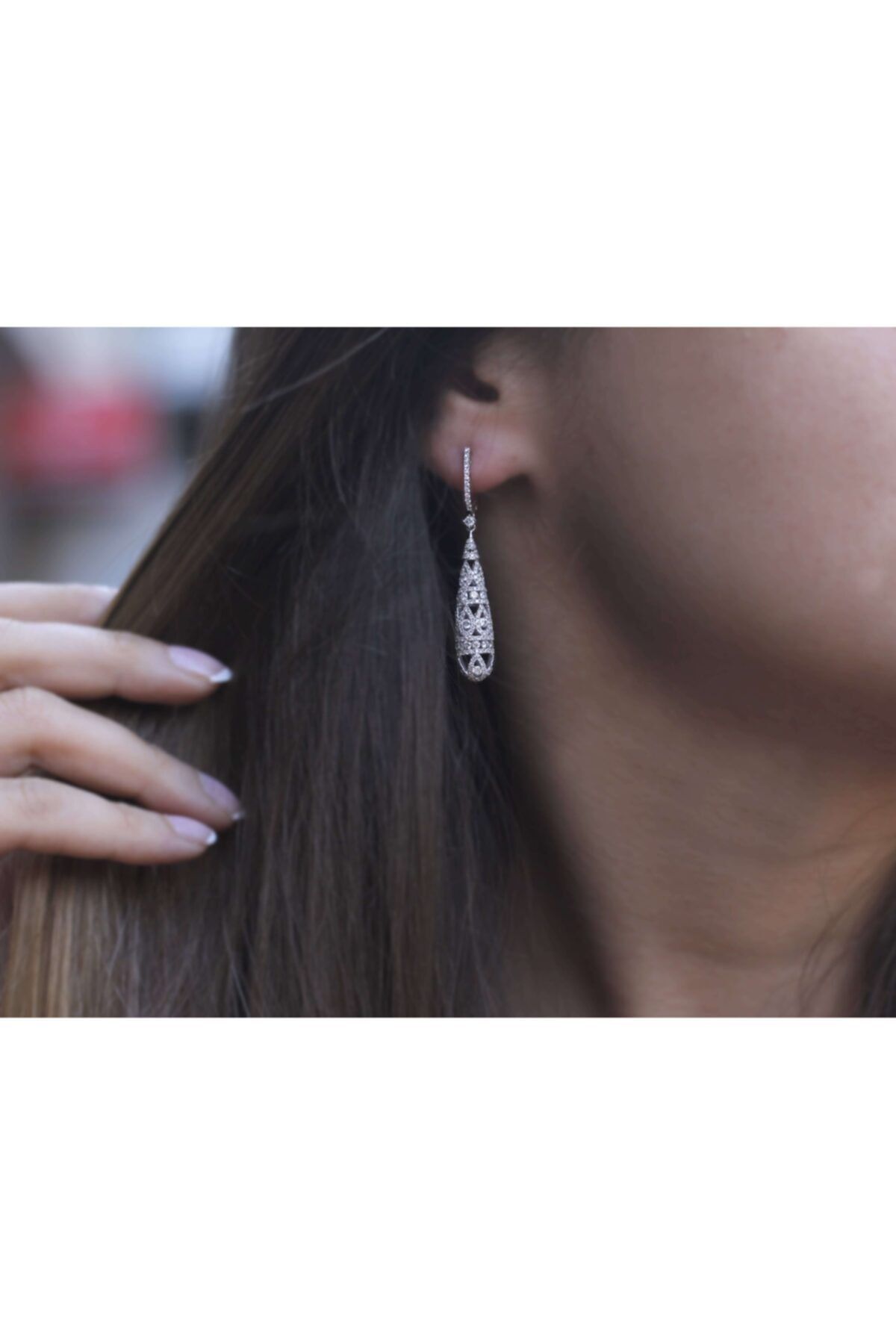 Barok Diamond Anadolu Motifli Pırlanta Küpe 3.06 Ct G Vs 18k