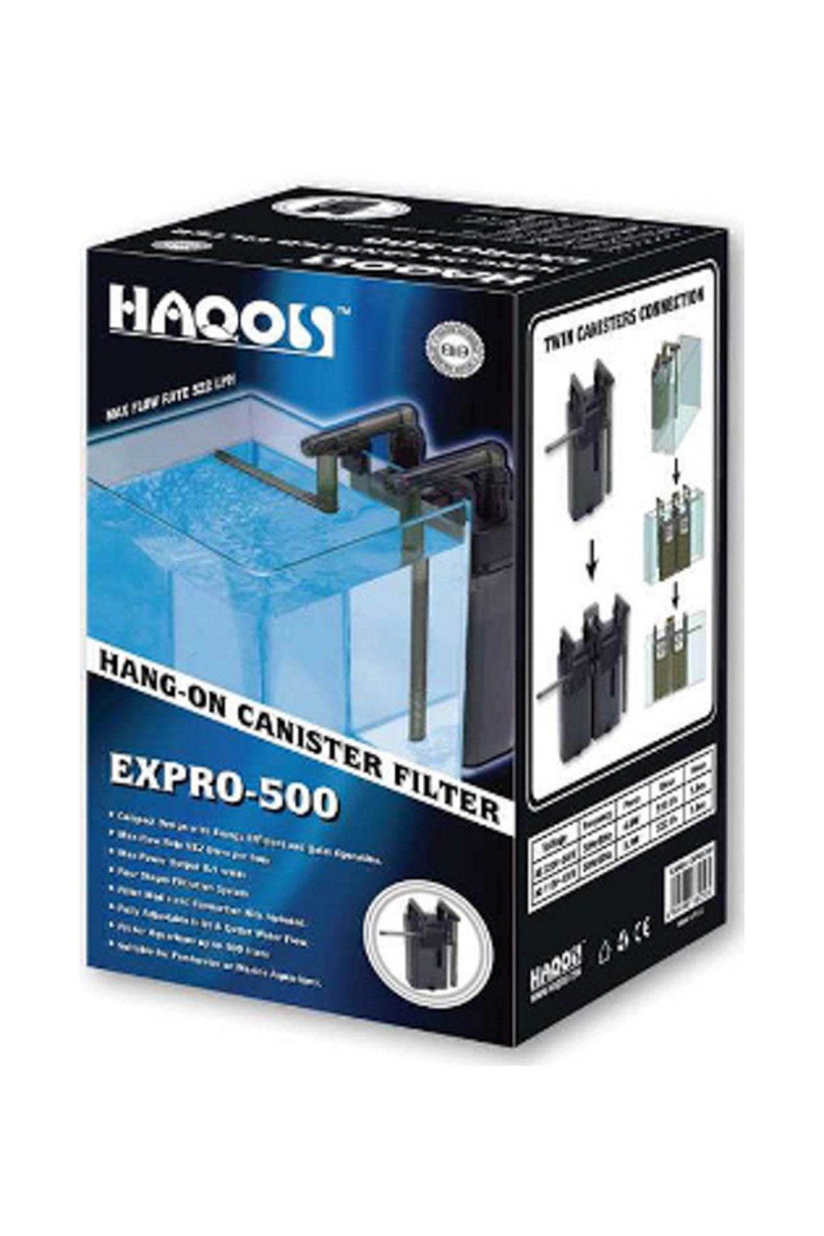 Haqos Askı Dış Filtre 510 L/H 7 W -EXPRO500