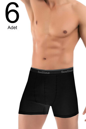 6'lı Paket Likralı Erkek Boxer Image 0