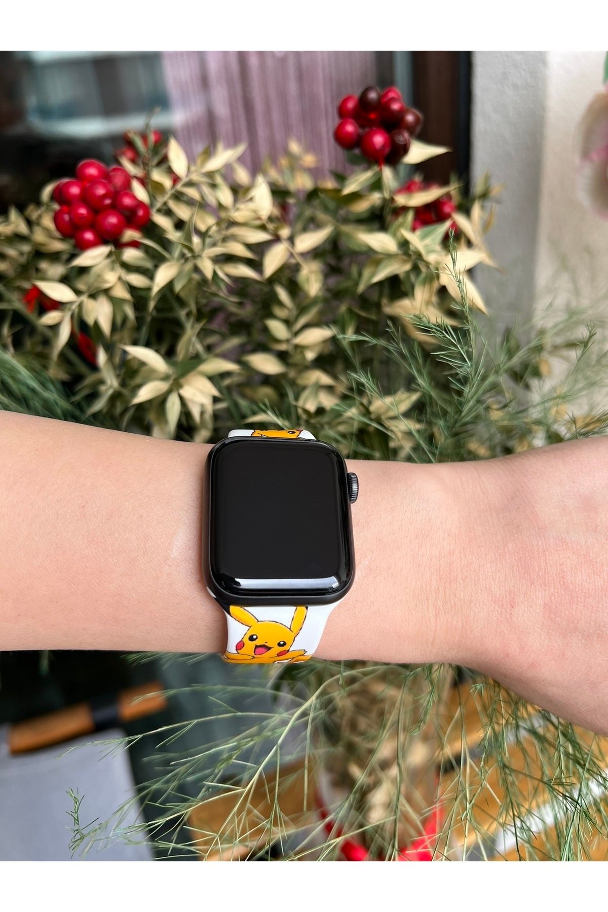 Belen Accessories Apple Watch Band Pikachu Patterned 38 40 41 Mm