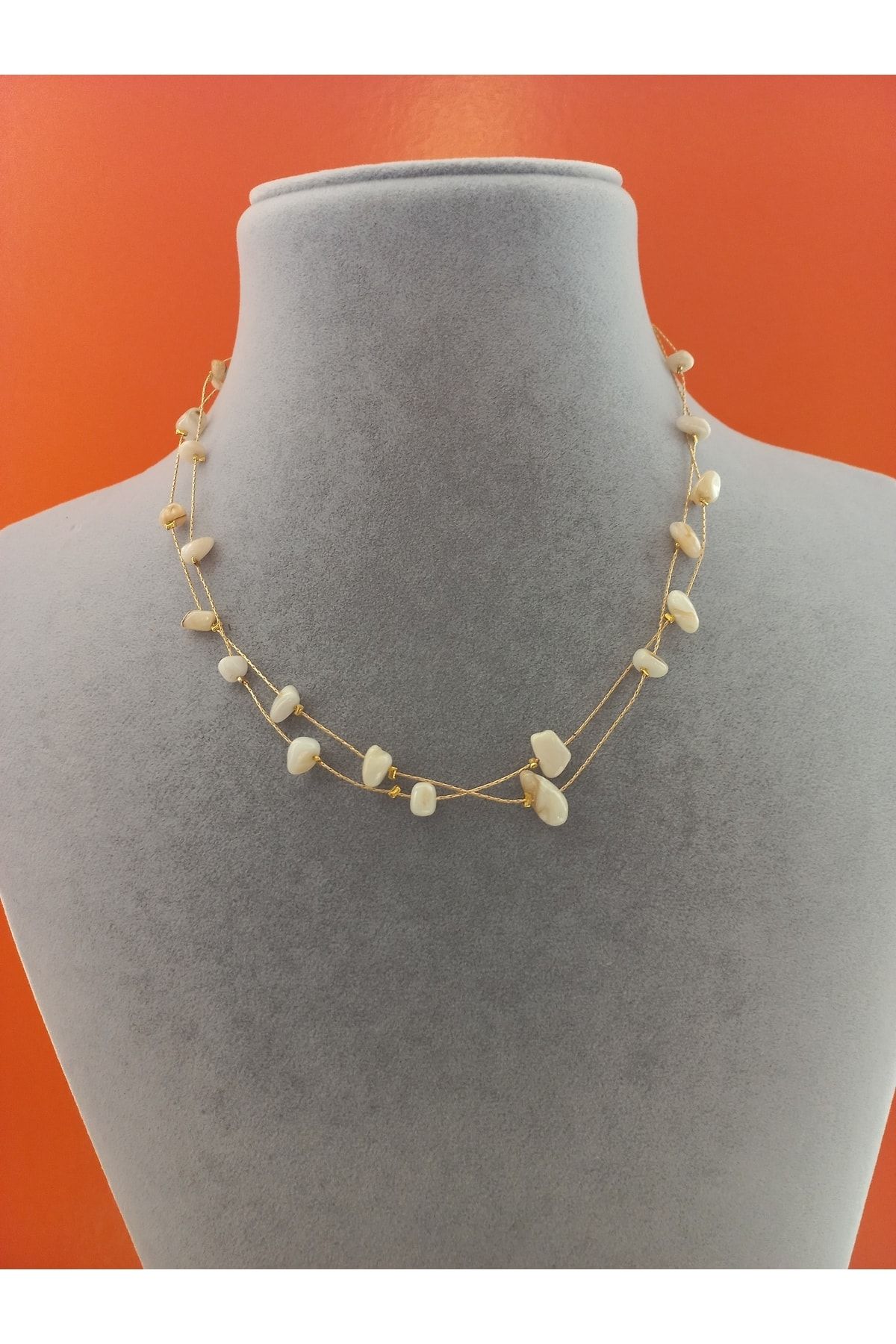 Stone store chain necklace