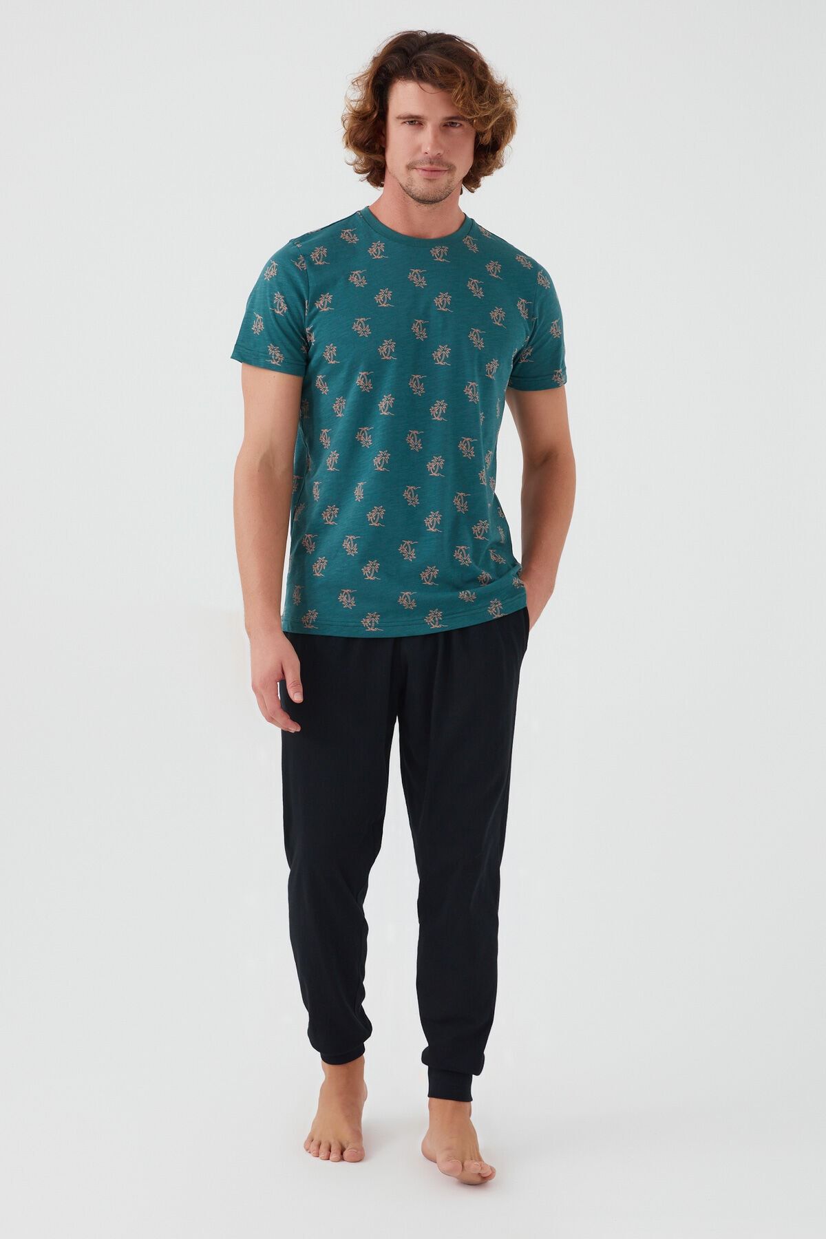 Palm tree pajama set sale