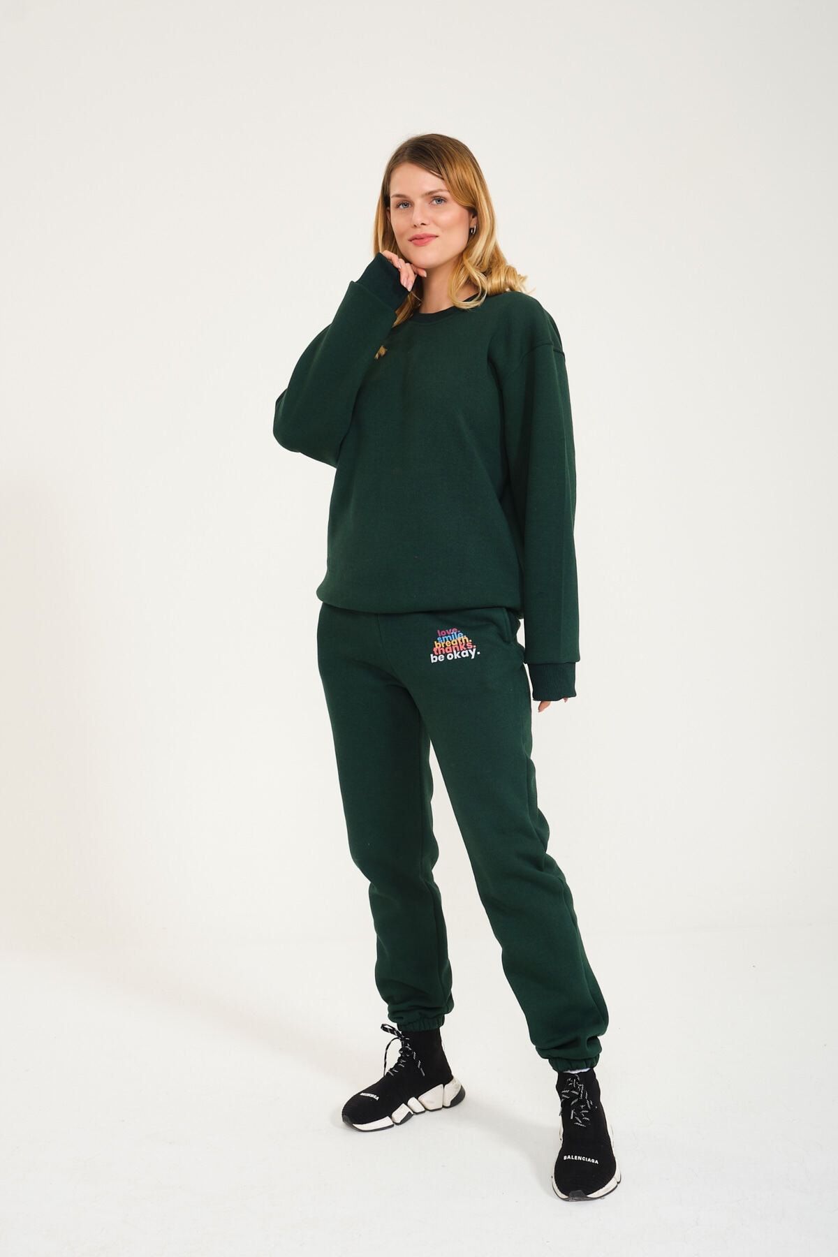 Balenciaga sweatsuit womens green hot sale