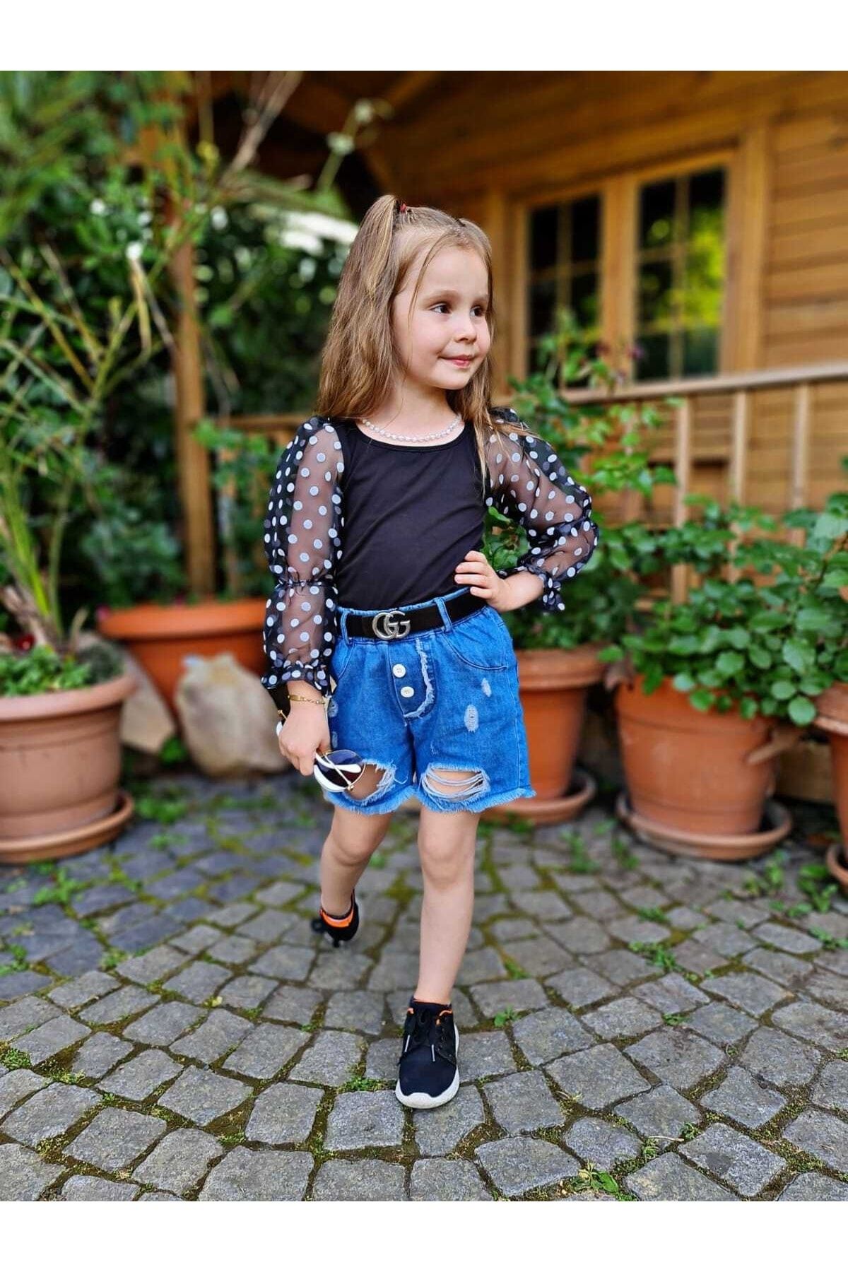 Little girl hotsell jeans shorts