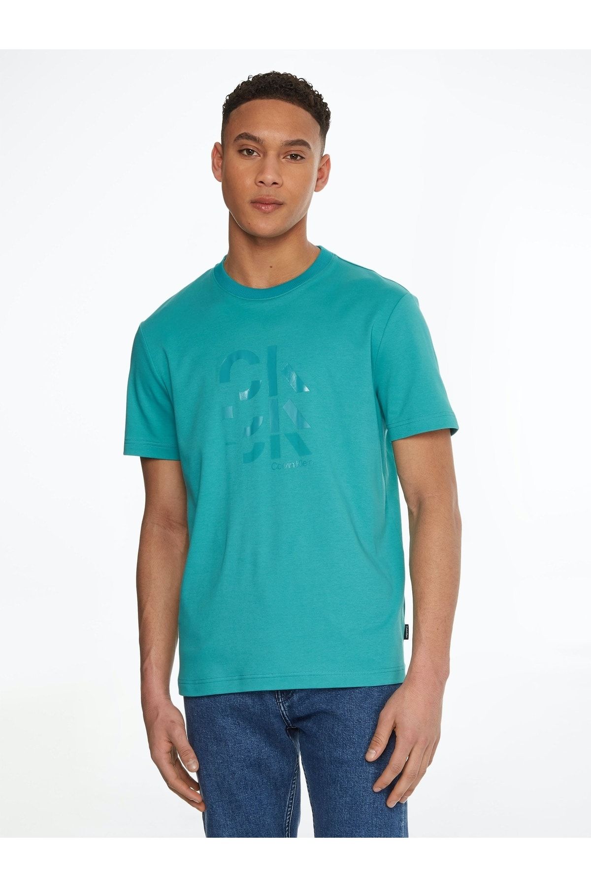 Green calvin shop klein t shirt