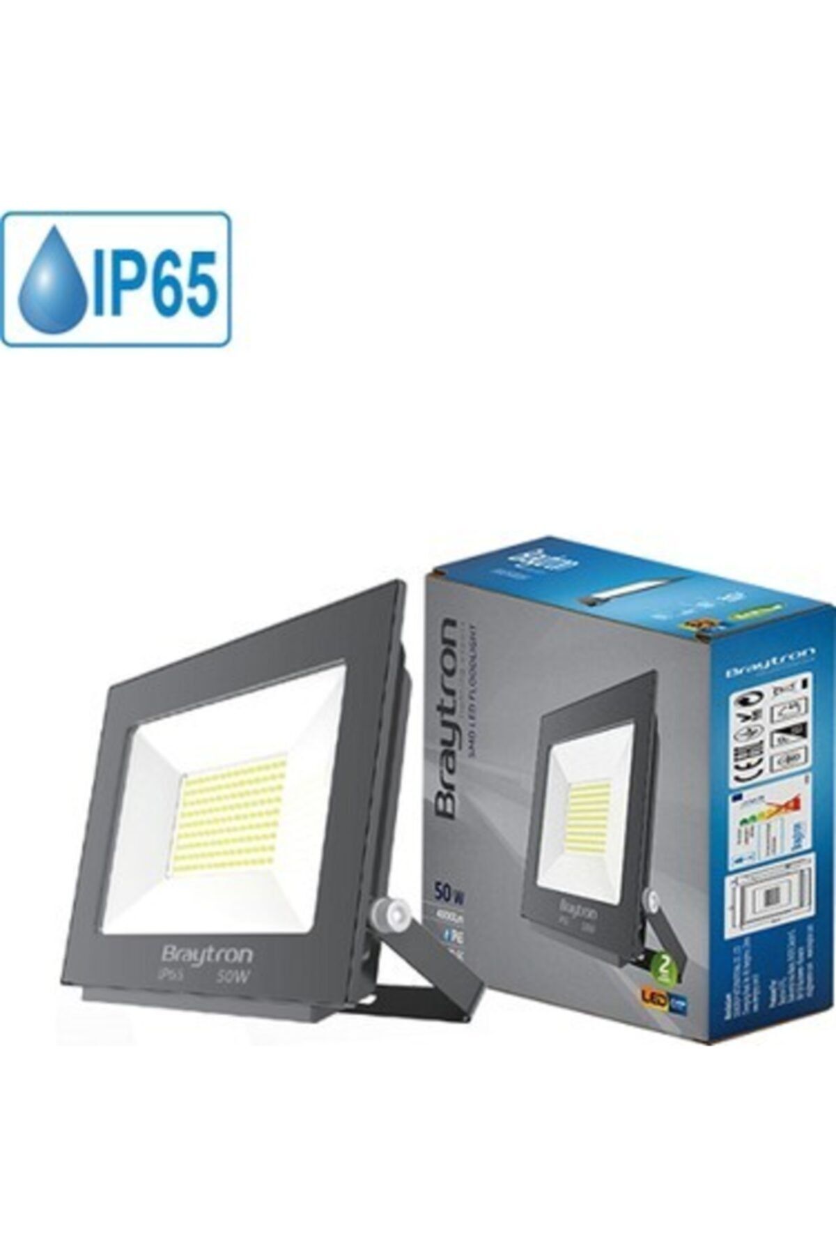 Braytron 50w Gün Işığı(sarı Işık) 3000k Ip65 Led Projektör