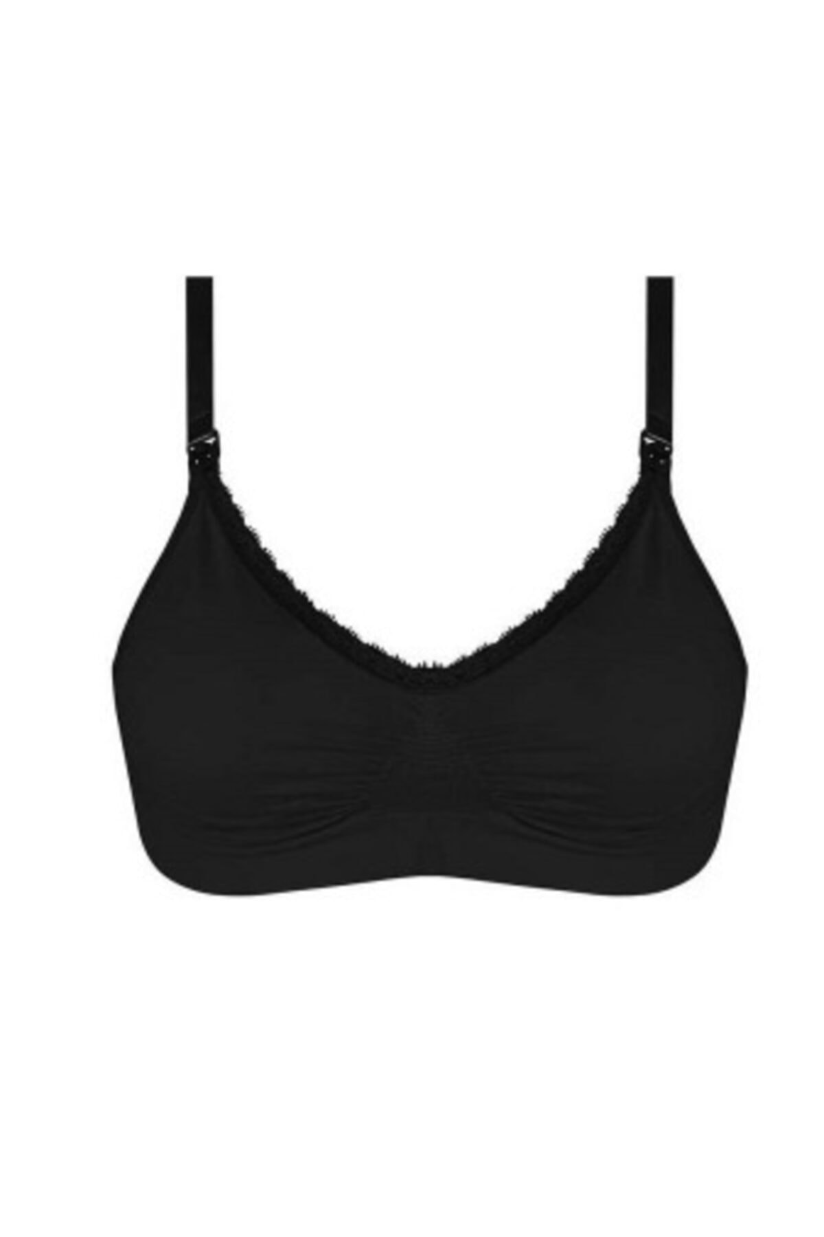 FORMANGELL Kadın Siyah Dikişsiz Emzirme Sütyeni