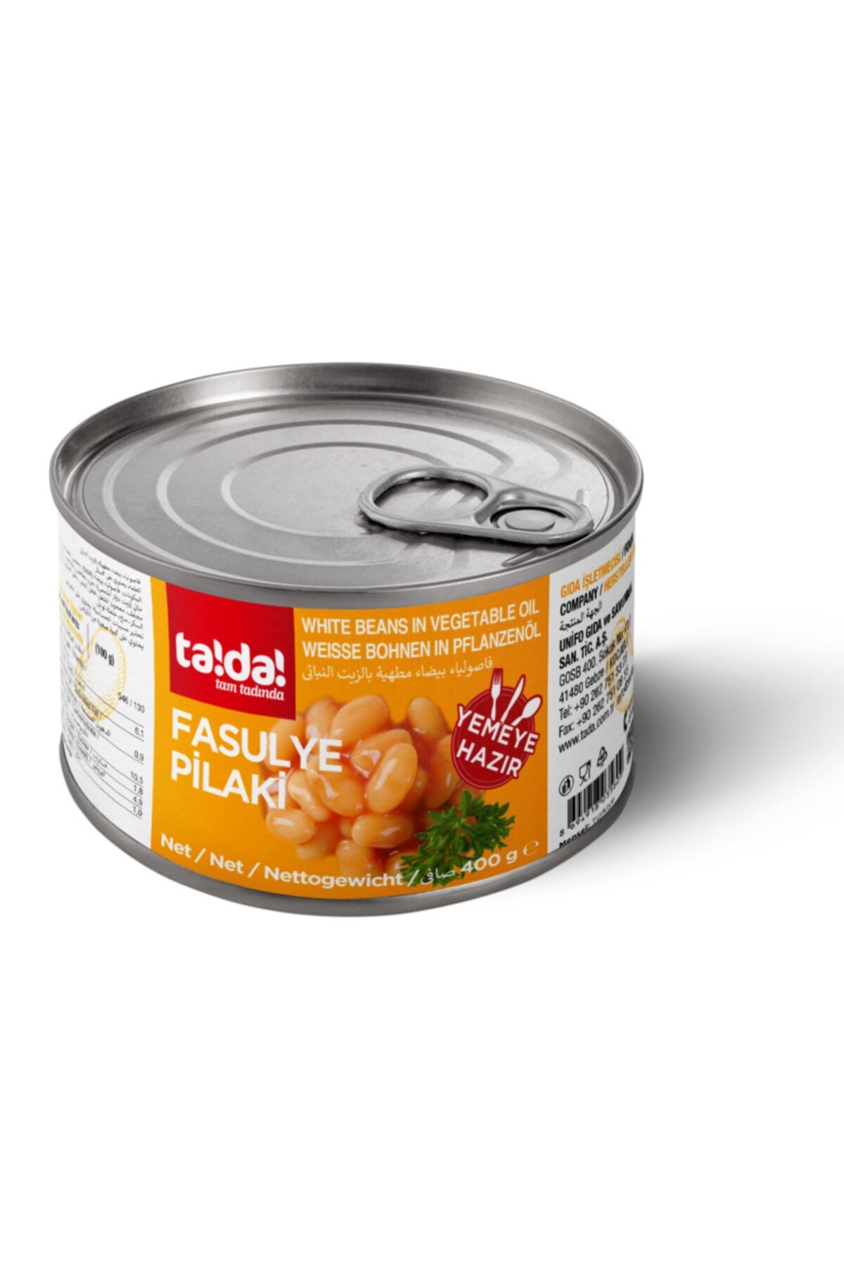 Tada Fasulye Pilaki 400 gr Konserve