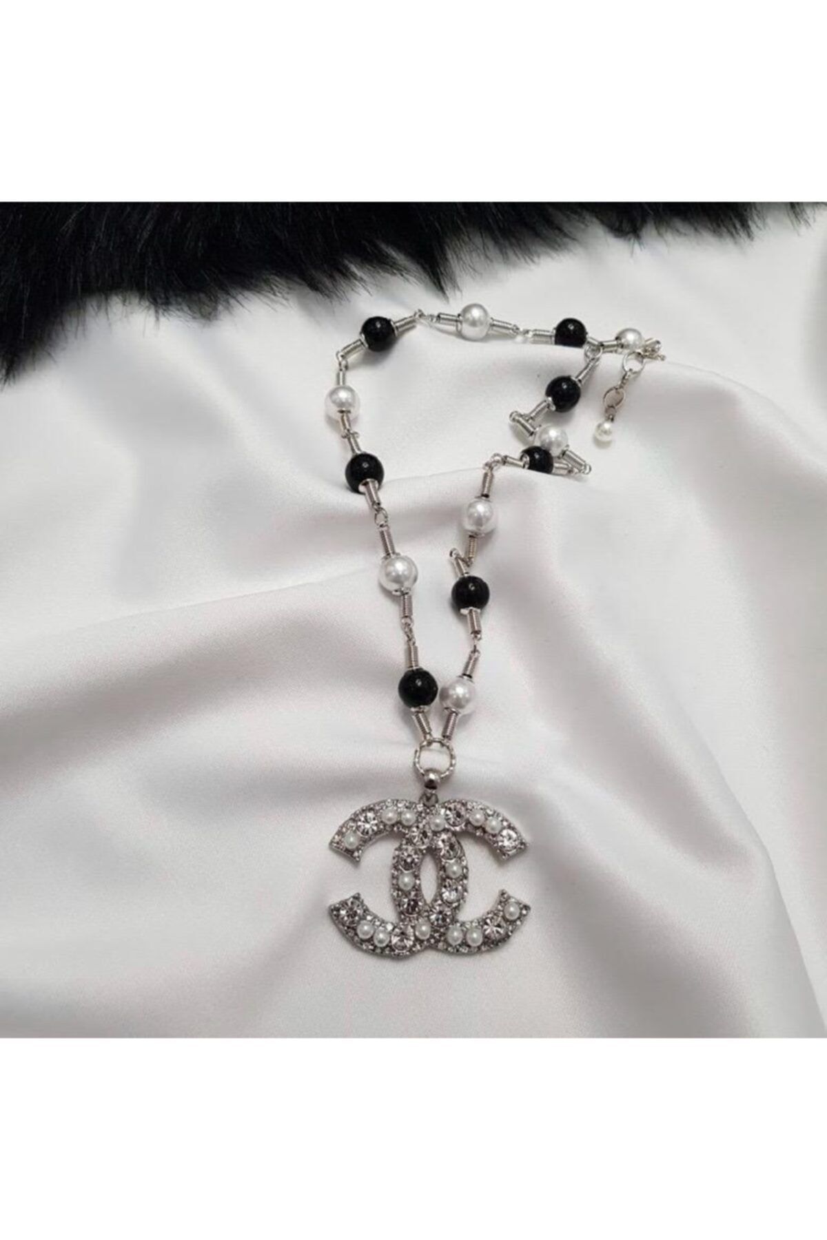 Gigi Jewelleryy Kadın Silver Çelik Incili Kolye