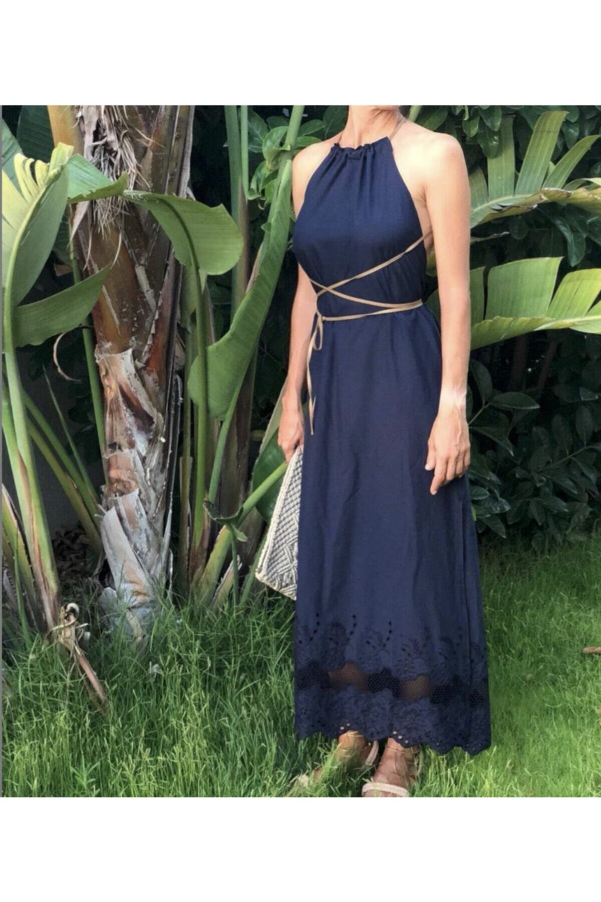 DİLARA ACAR COLLECTİON Kadın  Lacivert Adele  Elbise