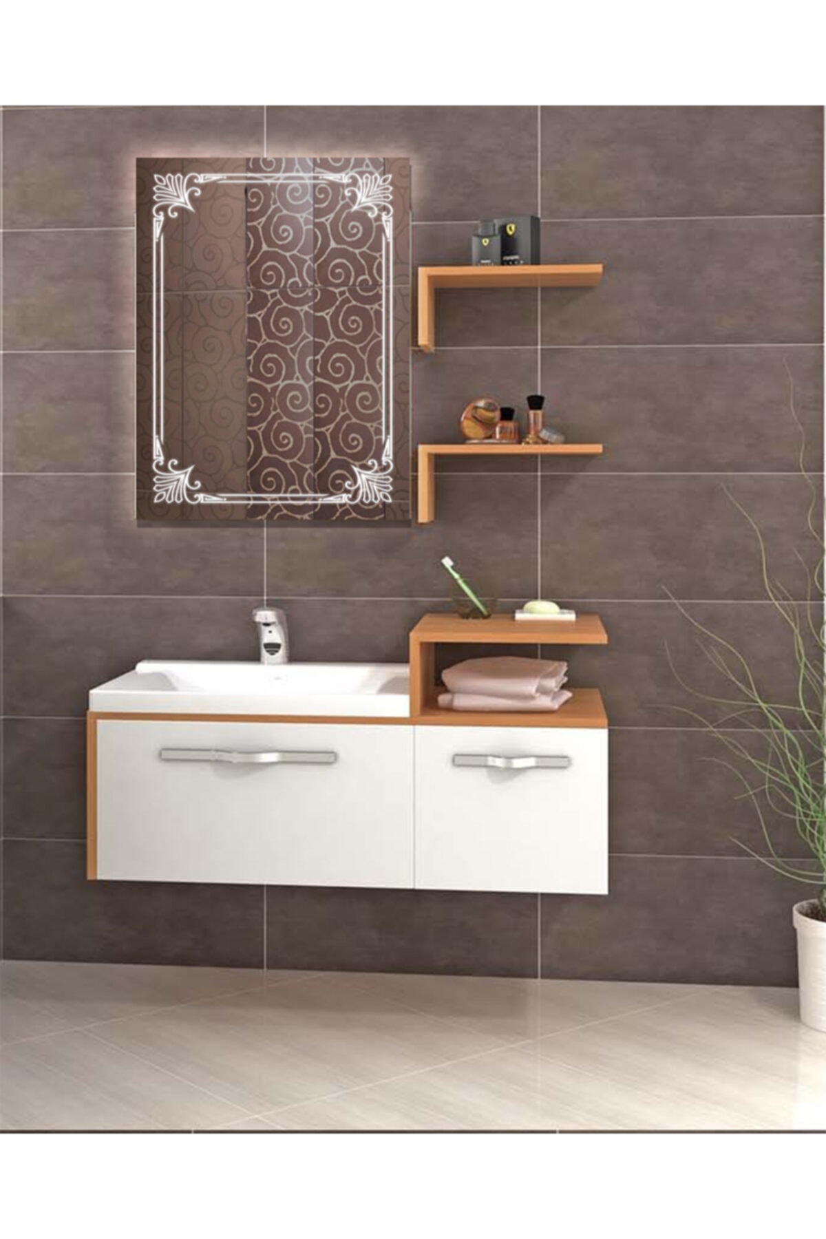 VETROGLASS Banyo Aynası-3-7050 Aydınlatmalı