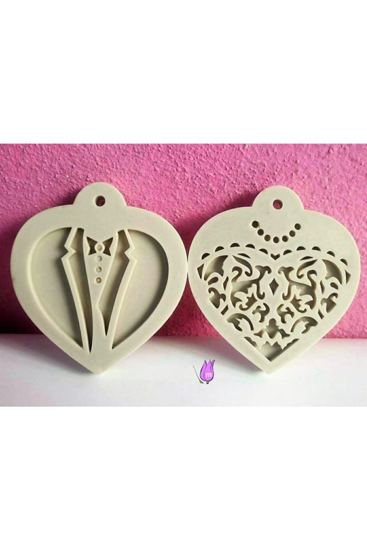 morlalem Gelin Damat Düğün Sevgililer 9,5cm Silikon Kalıp K-044