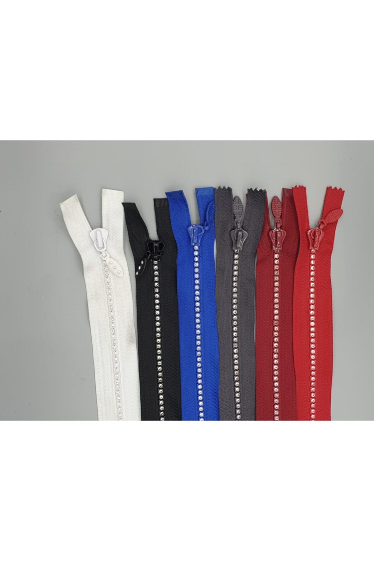 GREENTON Taşlı Fermuar 20 Cm Beyaz