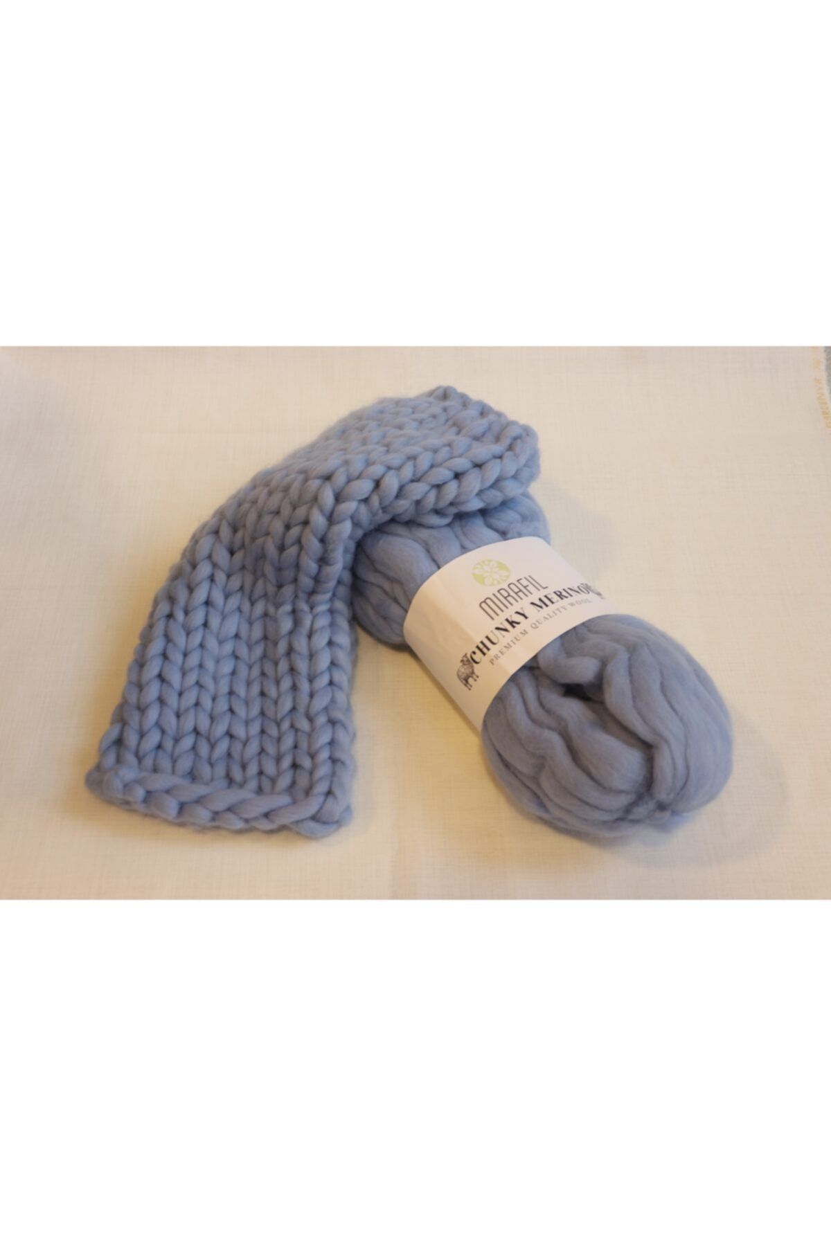 Mirafil Chunky Merino Buz Mavi Yün Dev Örgü Ipi