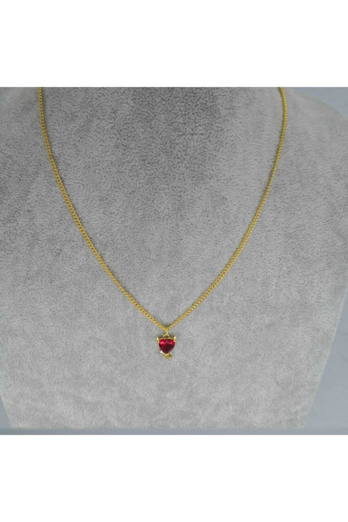 Fugusugu Evil's Love Gold Zincirli Choker