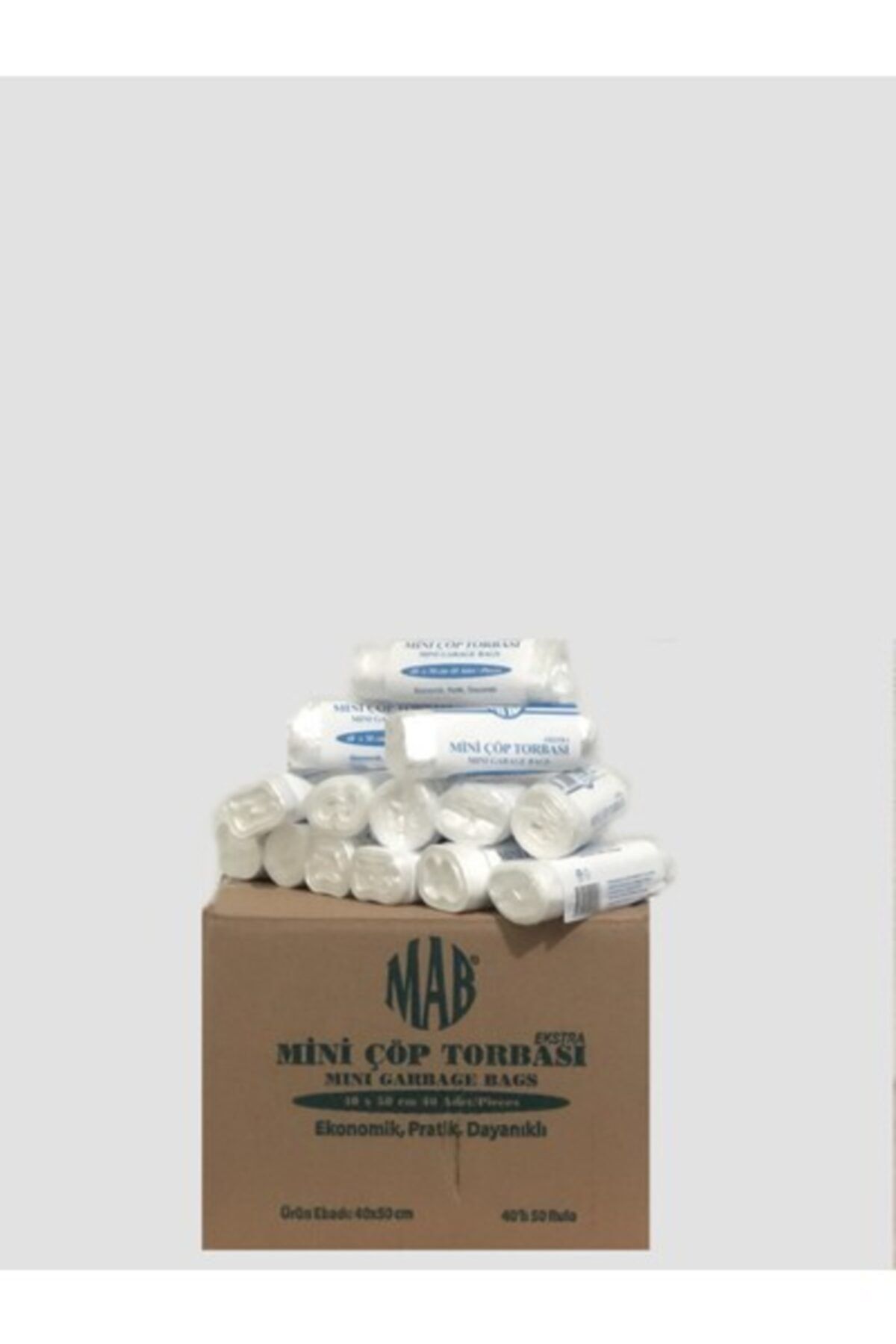 MAB Balcı Mini Boy Çöp Poşeti. 40 X 50 Cm. 40 X 50 Paket. 2000 Adet.şeffaf