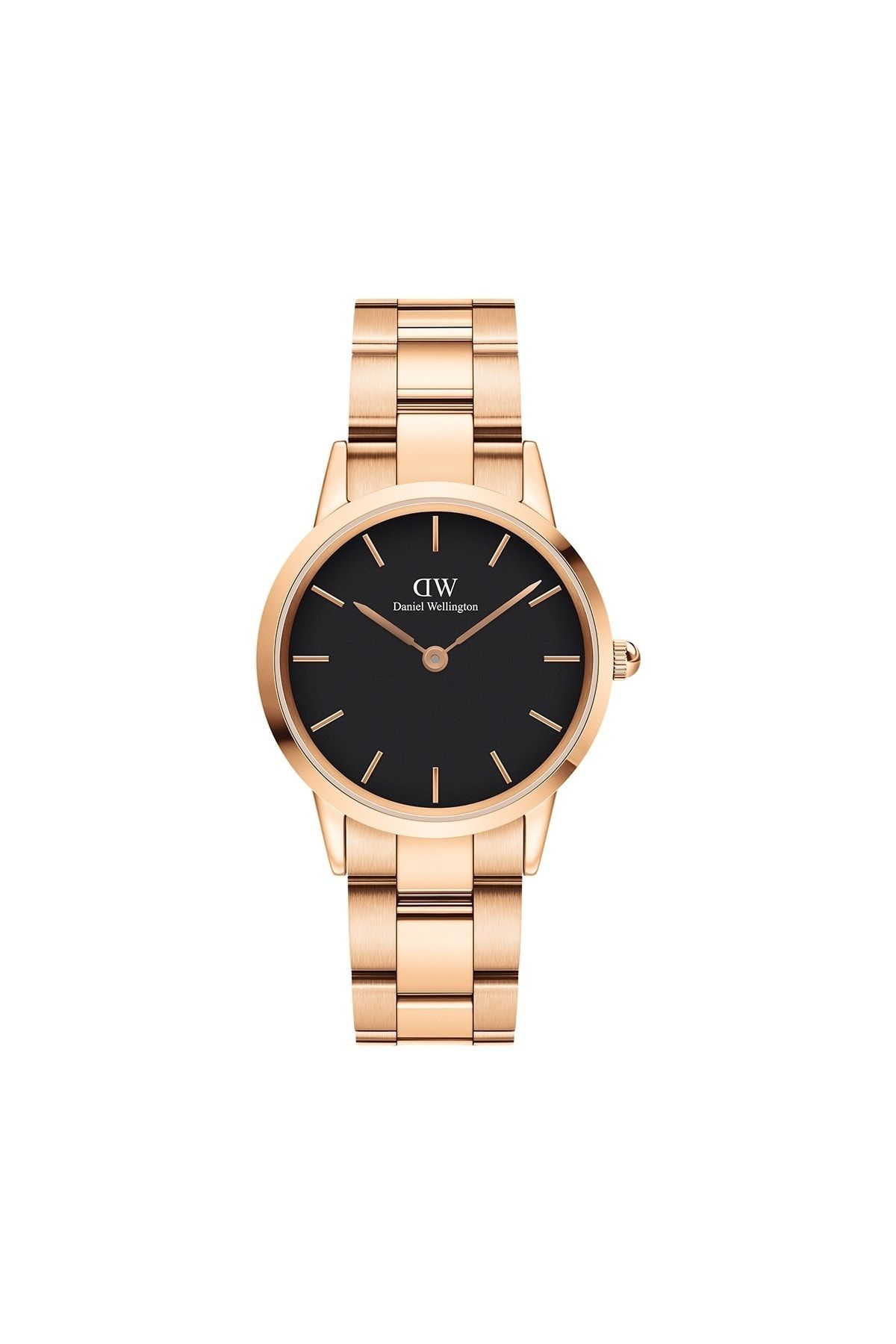 Daniel Wellington Kadın Kol Saati Iconic Link 32mm Rose Gold Black