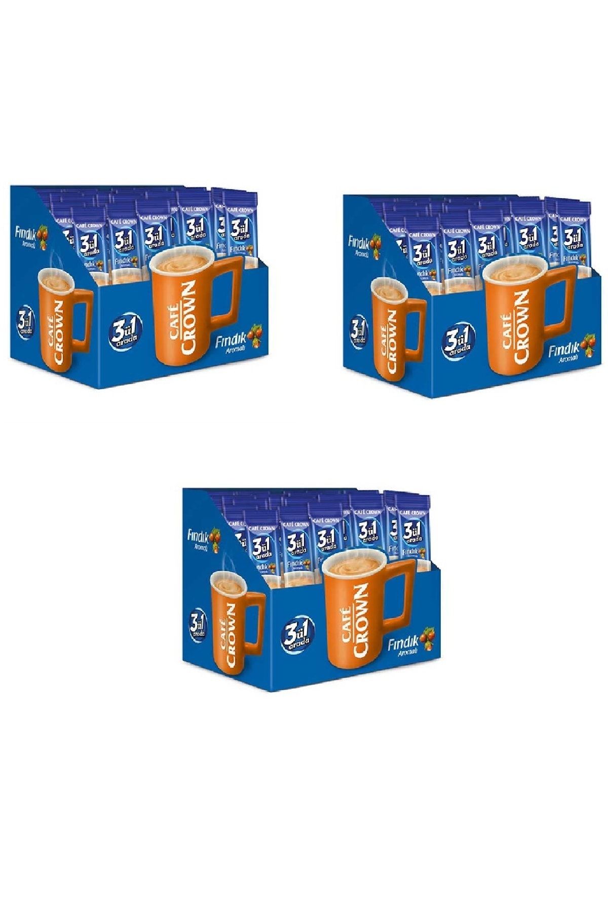 Cafe Crown 3 Ü Bir Arada Fındıklı 40 Lı Pak 18 Gr X 3 Adet