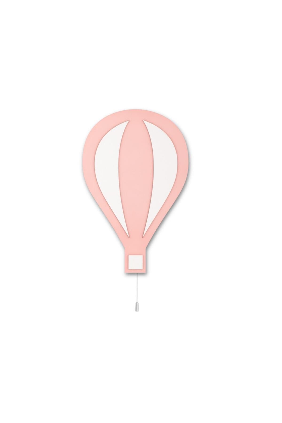 Amazingo Pembe Balon Aydınlatma + Ahşap Kirpik