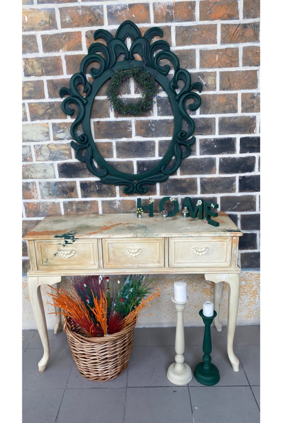 EskiYeniArt Tasarım Vintage Dresuar Ve Ayna Takım