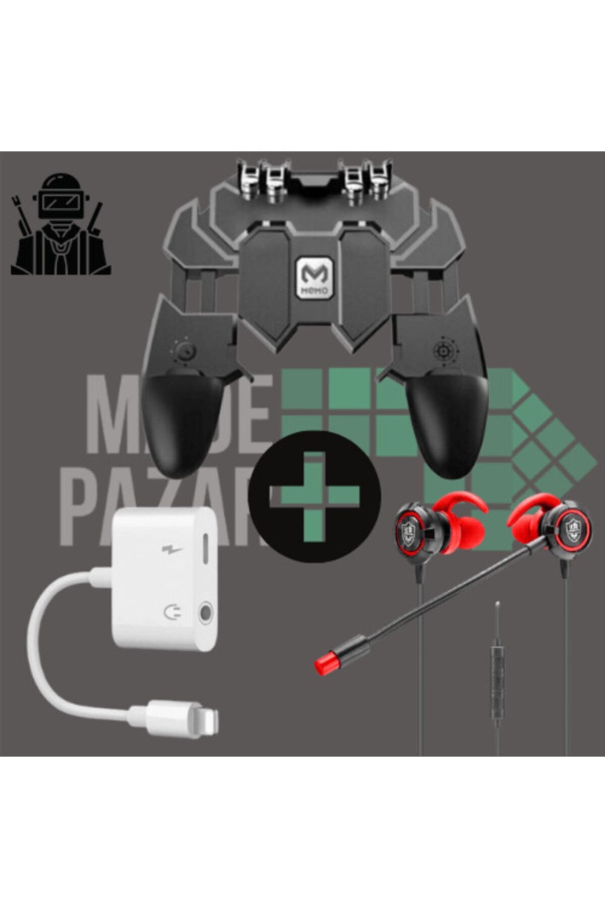 MADEPAZAR Ak66 + Kr Gm504 Mikrofonlu Kulaklık Ve Iphone Çoklayıdı