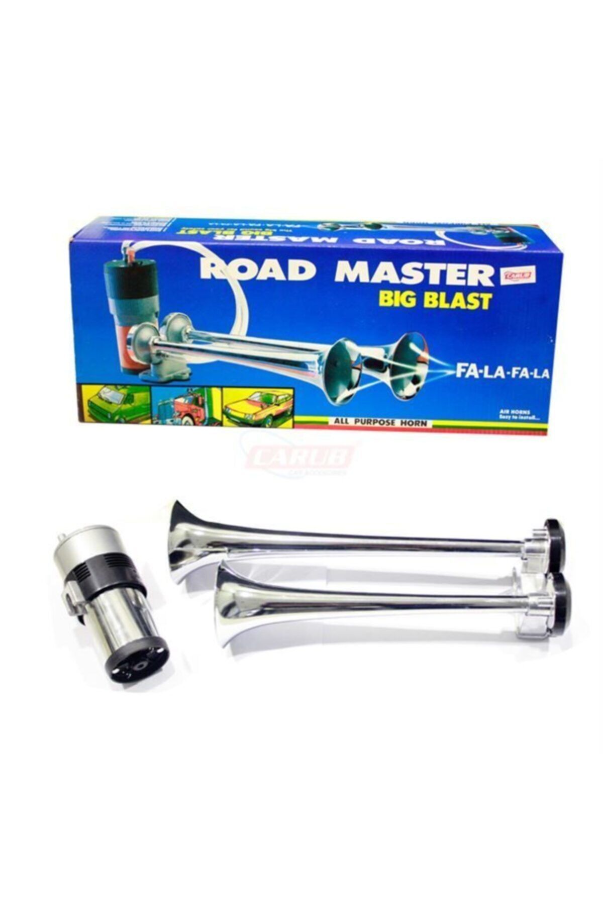 Nettedarikçisi Korna 12v 2li Falafala Metal Motorlu Krom