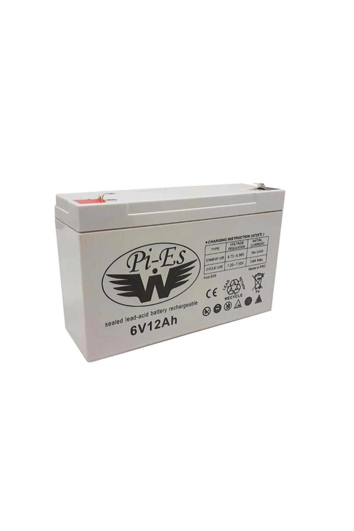 pies Hhm 6 Volt 12 Amper Jeep,motor,oyuncak Araç Araba Aküsü 6v 12ah Kuru Akü