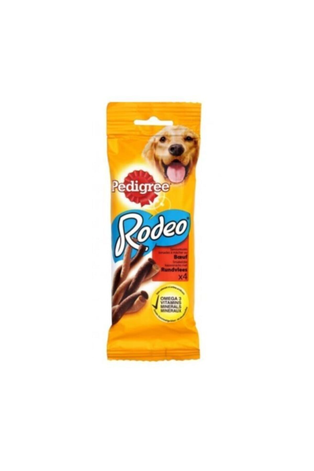 Pedigree 5 Paket Rodeo Sığır Etli Köpek Ödülü (1 Paket 70 Gr 4 Çubuk)