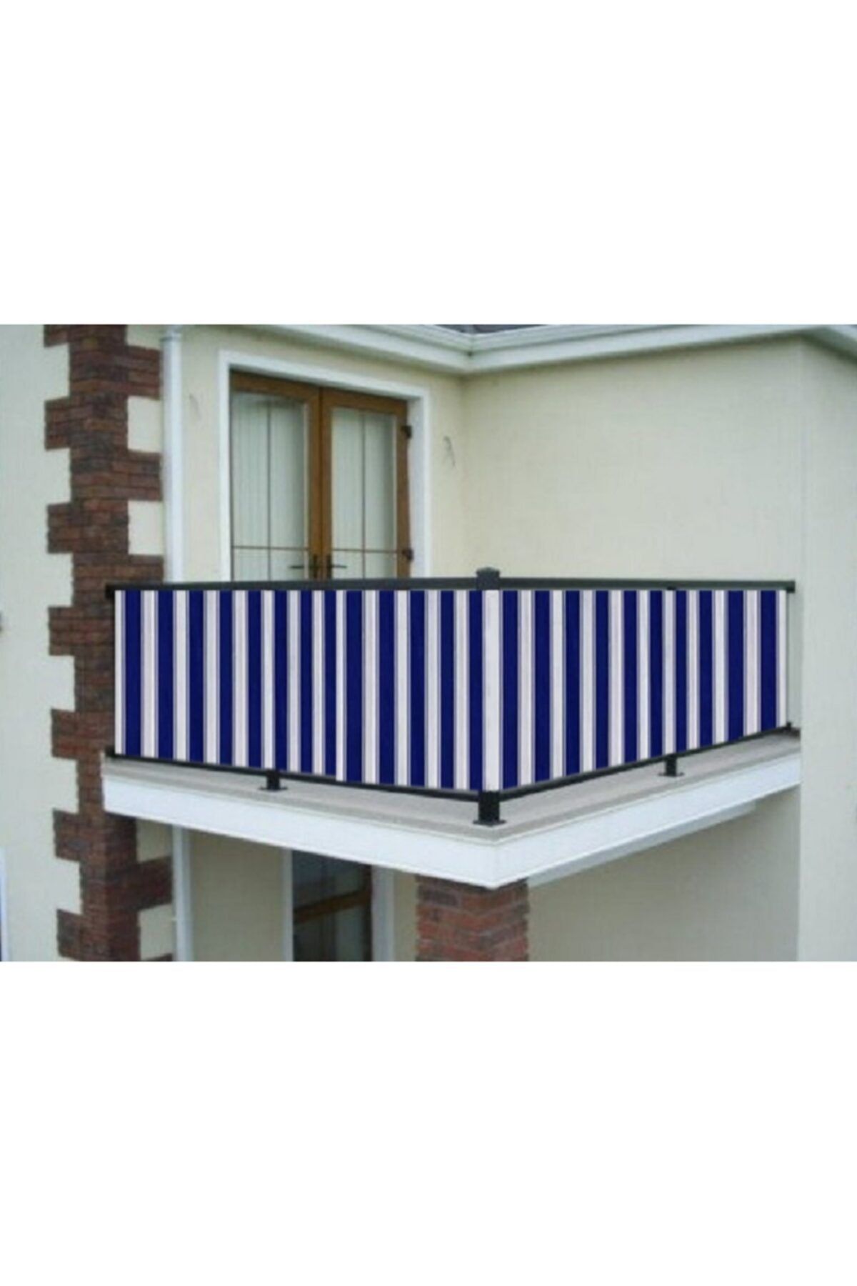 ceylan home Balkon Demiri Perdesi Bağcıklı En 700 Boy 80 Mavi
