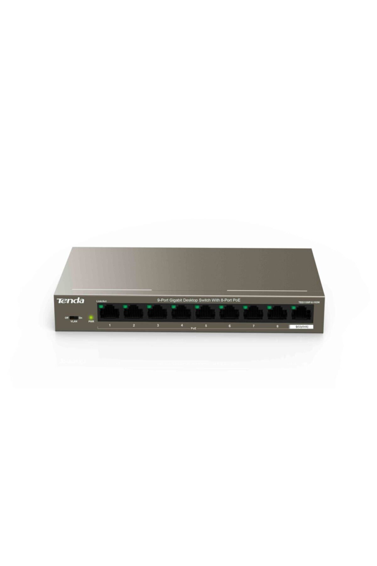 tenda 8 Port Poe 9 Port Masaüstü Switch