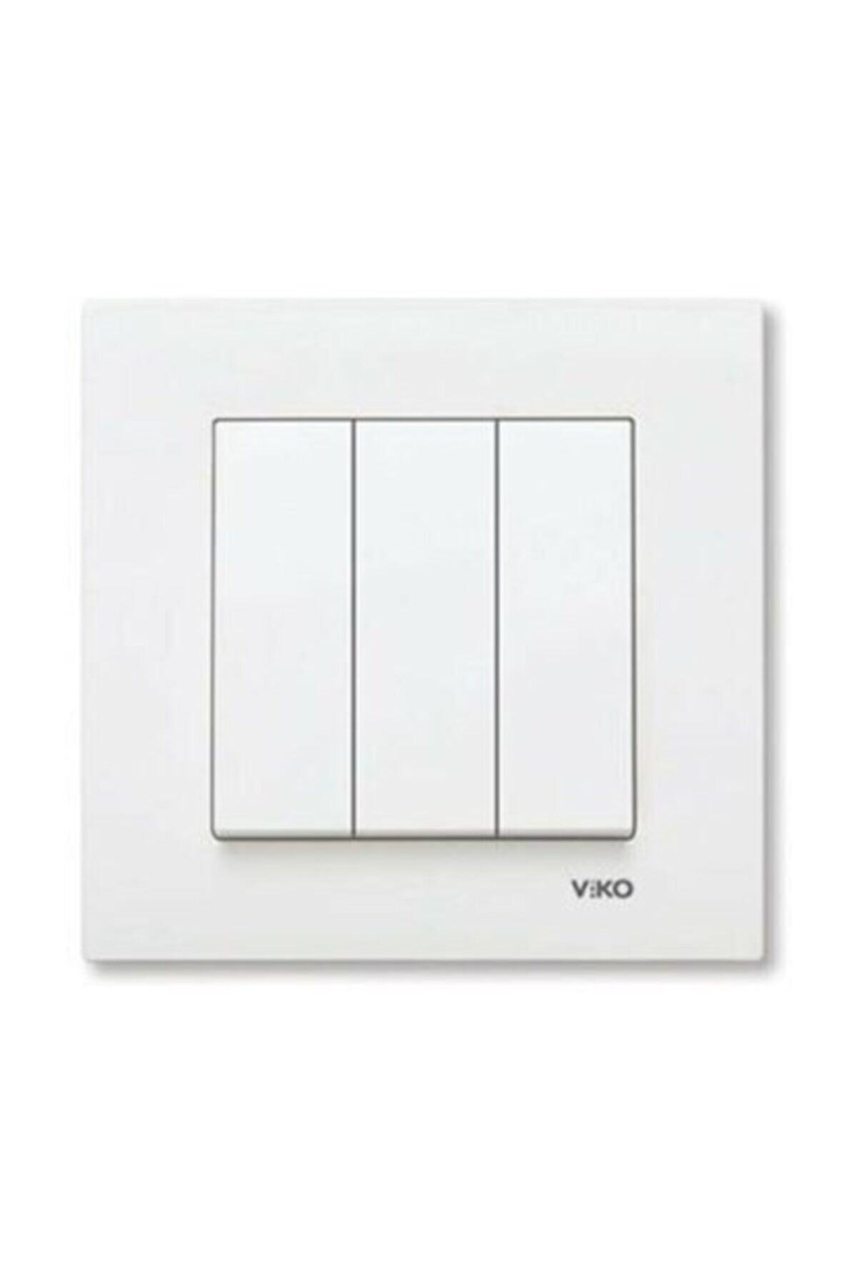 VİKO Meridyen/karre Beyaz Üçlü Anahtar