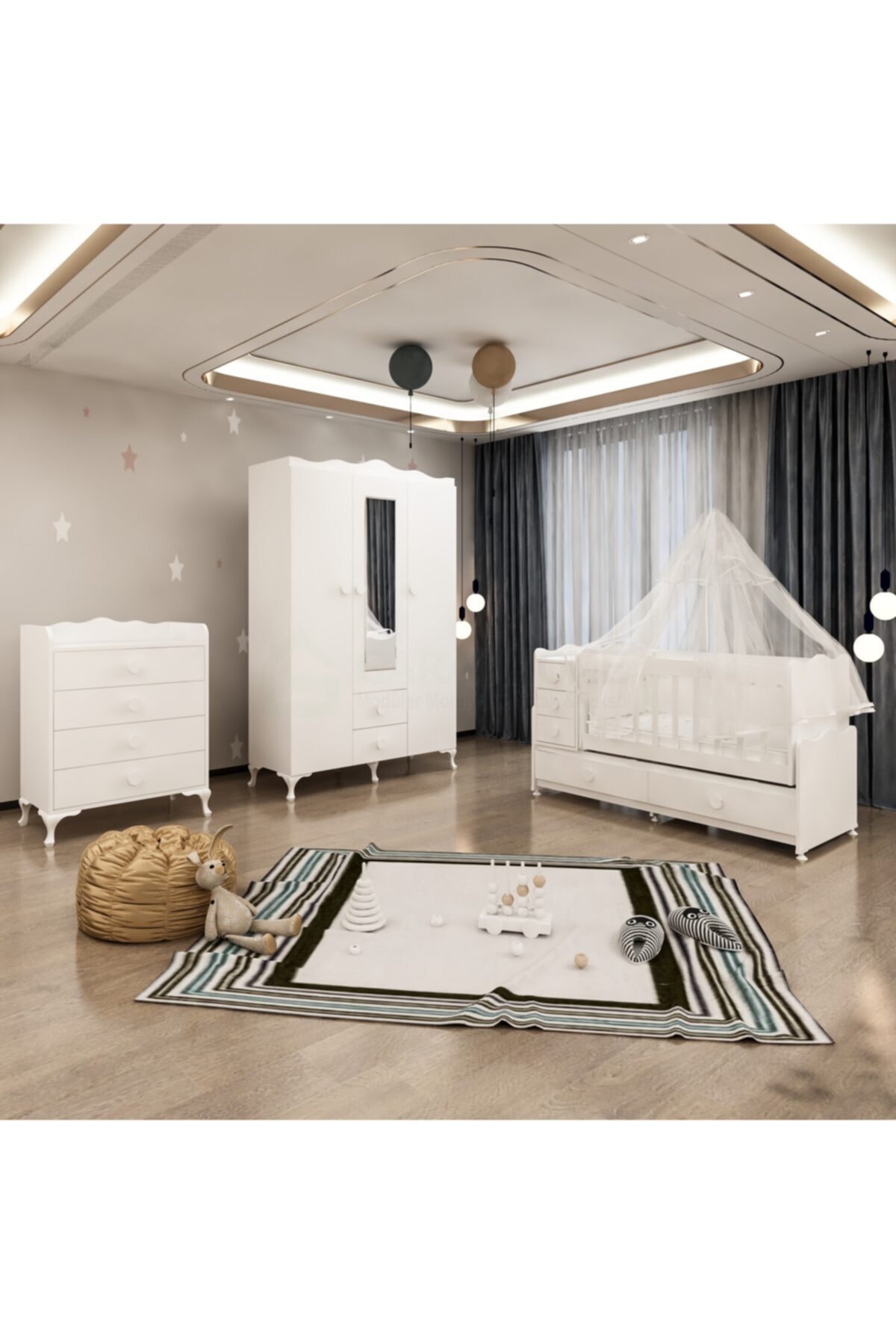 Garaj Home Melina Bebek Odası Takımı - Yatak Ve Uyku Seti Kombinli